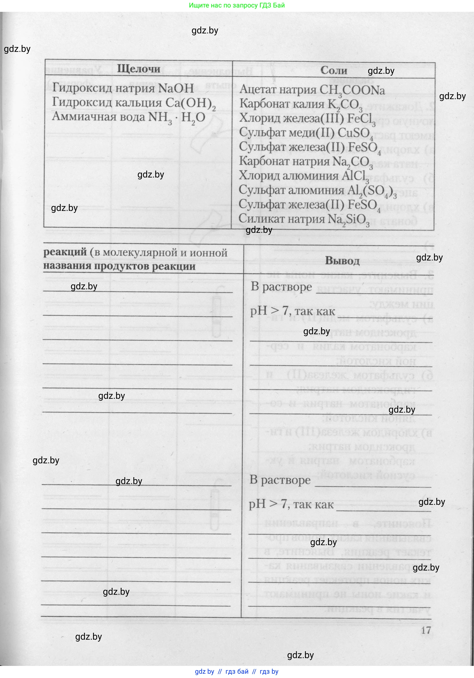 Химия, 11 класс Тетрадь для практических работ, автор: Борушко Ирина Ивановна, издательство Сэр-Вит, Минск, 2021, розового цвета, Часть 2, страница 17