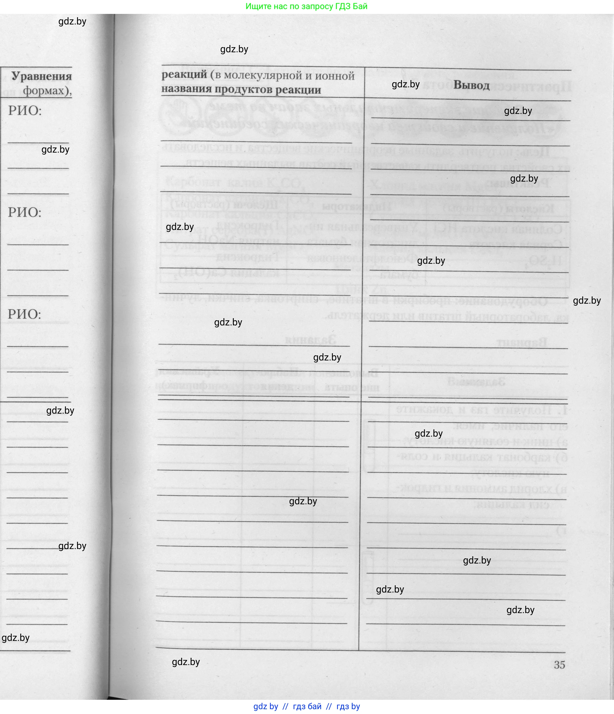 Химия, 11 класс Тетрадь для практических работ, автор: Борушко Ирина Ивановна, издательство Сэр-Вит, Минск, 2021, розового цвета, Часть 2, страница 35