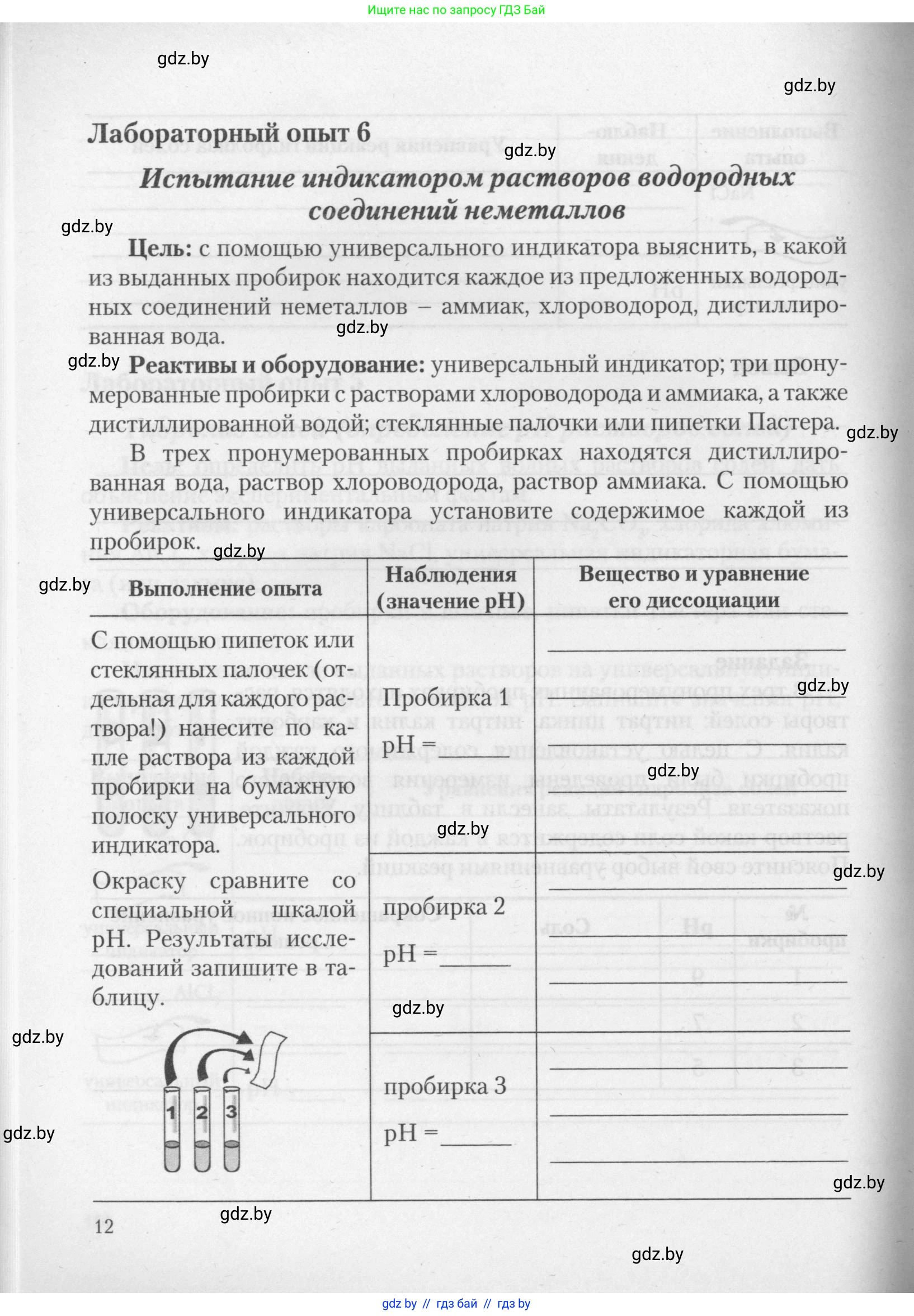 Химия, 11 класс Тетрадь для практических работ, автор: Борушко Ирина Ивановна, издательство Сэр-Вит, Минск, 2021, розового цвета, Часть 1, страница 12