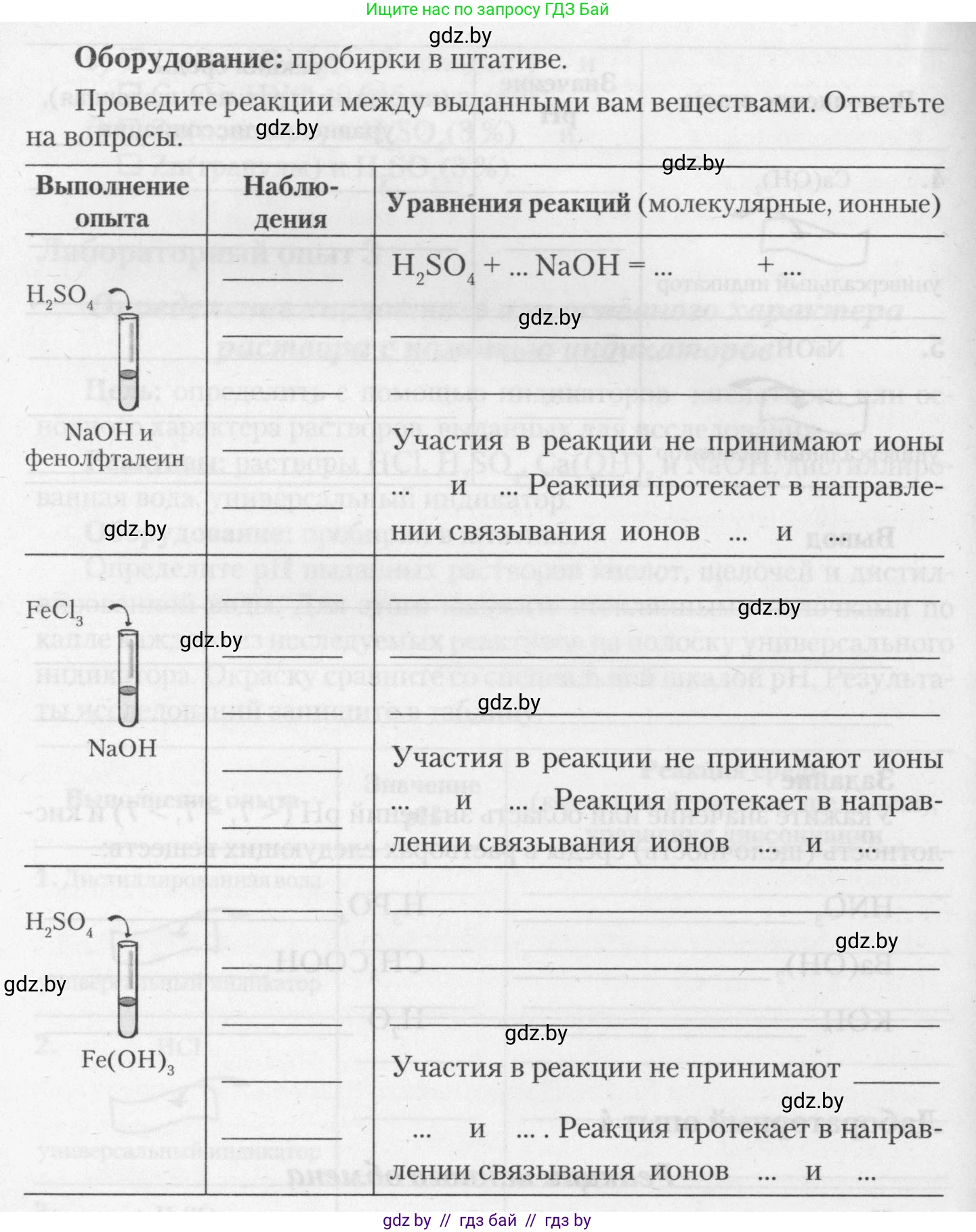 Химия, 11 класс Тетрадь для практических работ, автор: Борушко Ирина Ивановна, издательство Сэр-Вит, Минск, 2021, розового цвета, Часть 2, страница 8, Условия (продолжение 2)