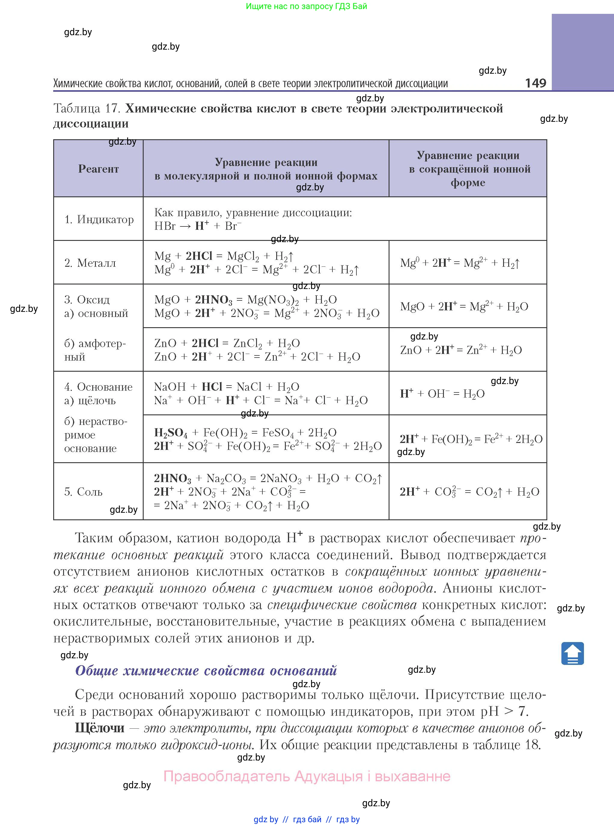 Химия, 11 класс Учебник, авторы: Мычко Дмитрий Иванович, Прохоревич Константин Николаевич, Борушко Ирина Ивановна, издательство Адукацыя i выхаванне, Минск, 2021, зелёного цвета, страница 149