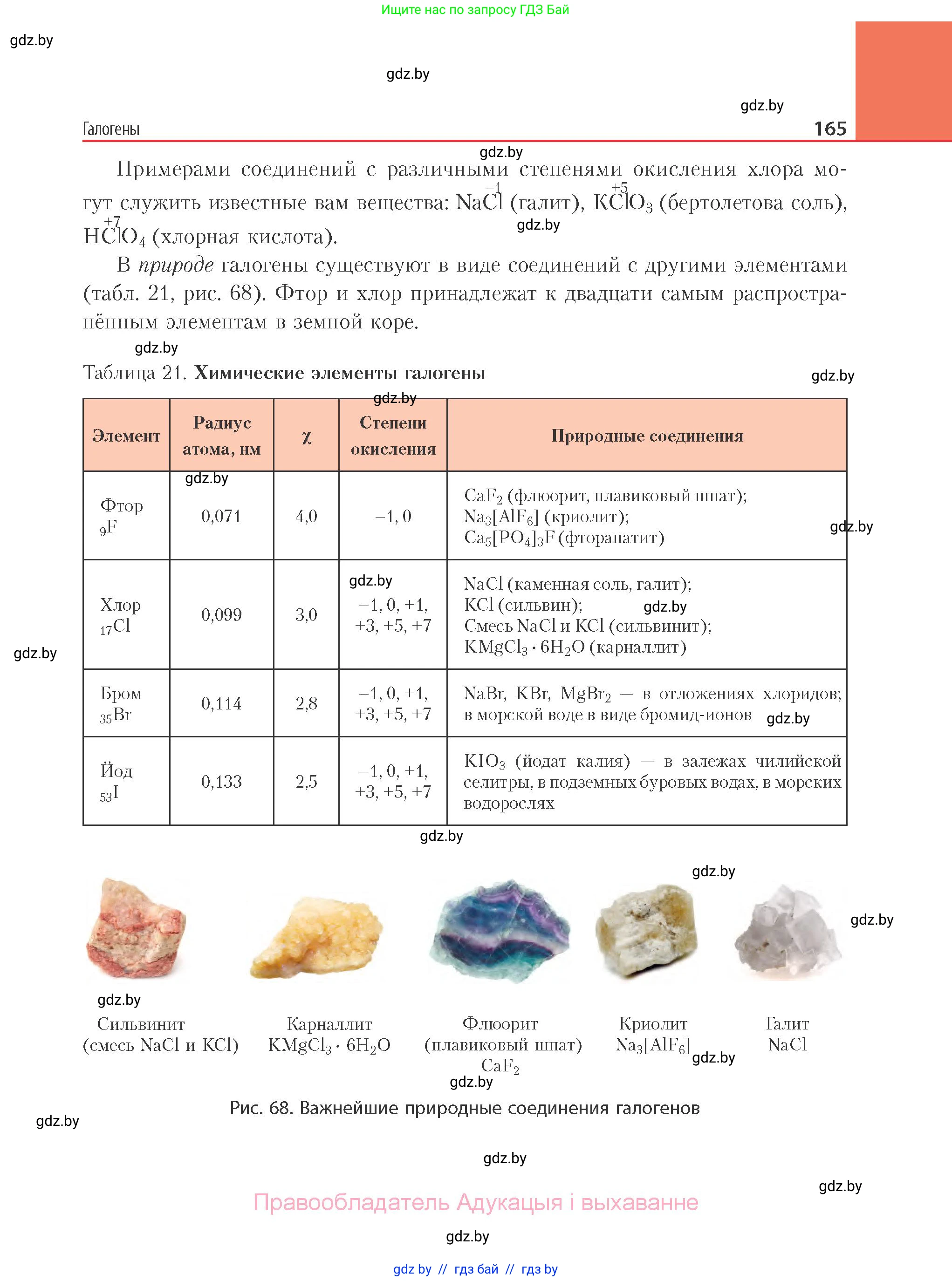 Химия, 11 класс Учебник, авторы: Мычко Дмитрий Иванович, Прохоревич Константин Николаевич, Борушко Ирина Ивановна, издательство Адукацыя i выхаванне, Минск, 2021, зелёного цвета, страница 165