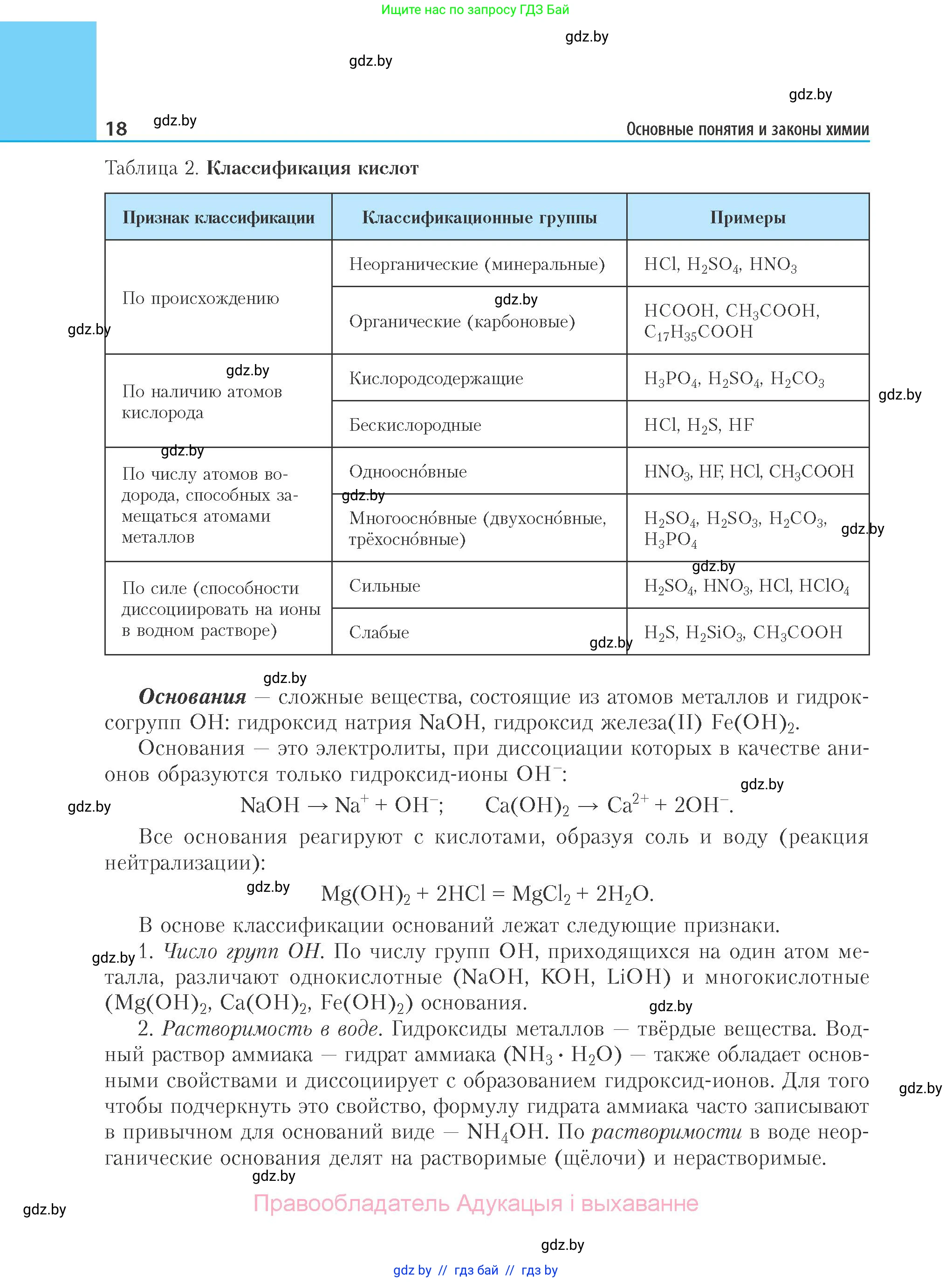 Химия, 11 класс Учебник, авторы: Мычко Дмитрий Иванович, Прохоревич Константин Николаевич, Борушко Ирина Ивановна, издательство Адукацыя i выхаванне, Минск, 2021, зелёного цвета, страница 18