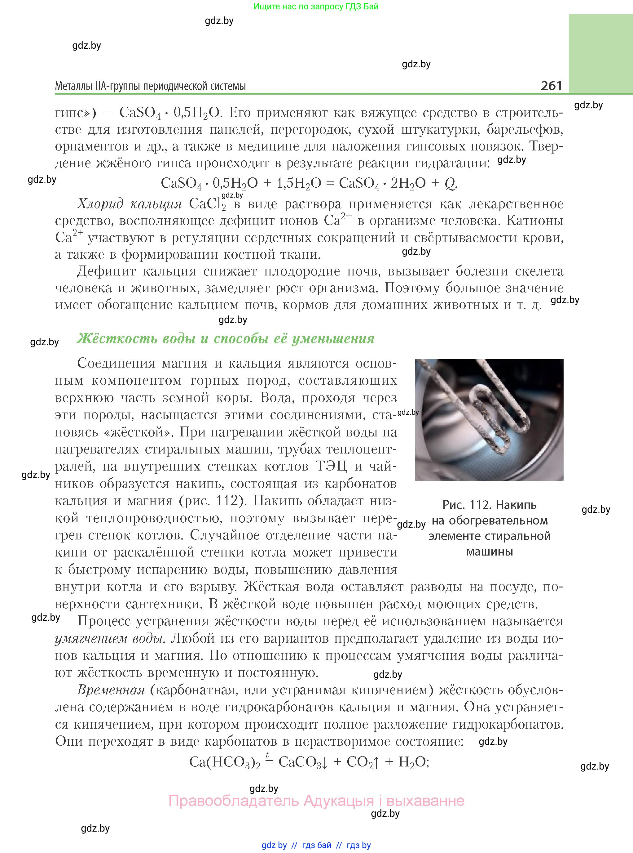Химия, 11 класс Учебник, авторы: Мычко Дмитрий Иванович, Прохоревич Константин Николаевич, Борушко Ирина Ивановна, издательство Адукацыя i выхаванне, Минск, 2021, зелёного цвета, страница 261