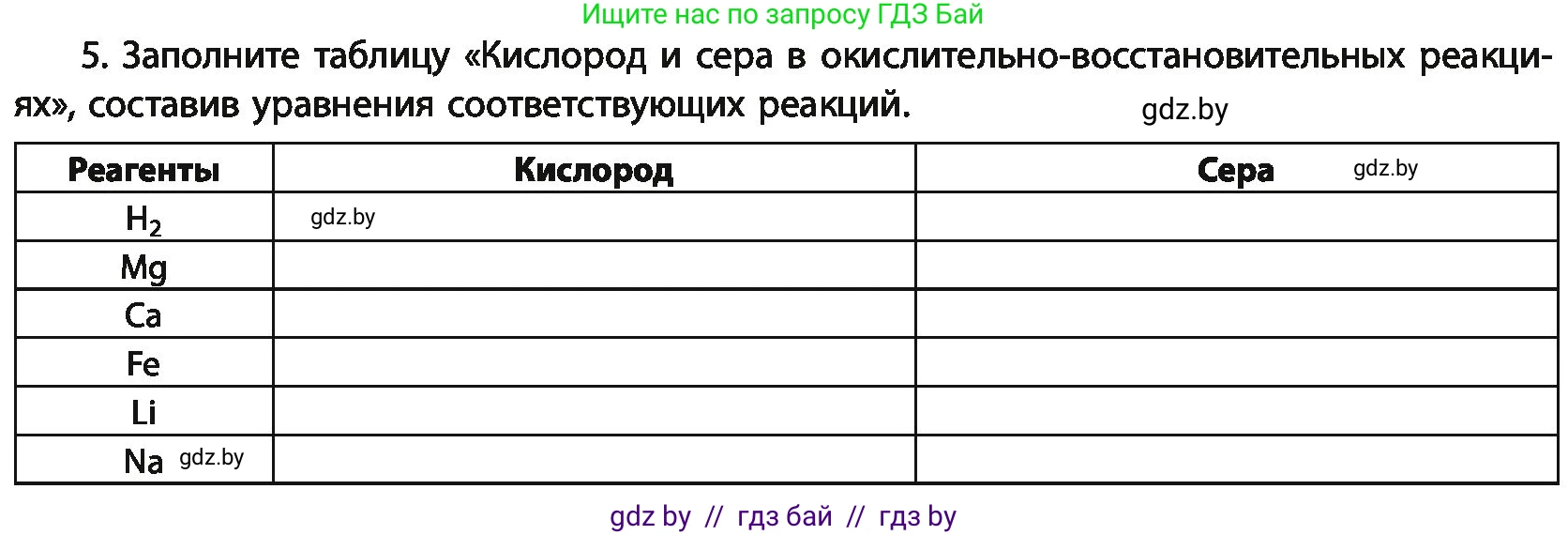 Химия, 11 класс Учебник, авторы: Мычко Дмитрий Иванович, Прохоревич Константин Николаевич, Борушко Ирина Ивановна, издательство Адукацыя i выхаванне, Минск, 2021, зелёного цвета, страница 181, номер 5, Условия