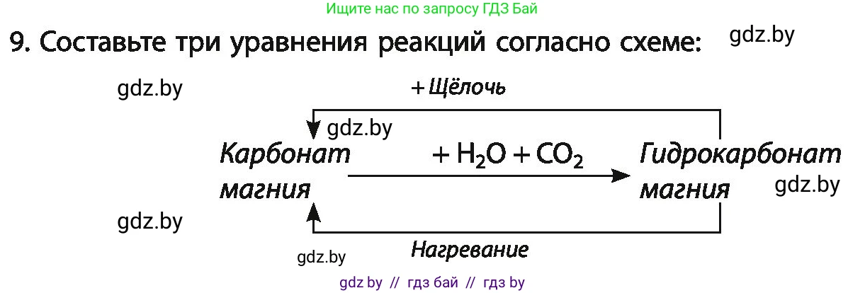 Химия, 11 класс Учебник, авторы: Мычко Дмитрий Иванович, Прохоревич Константин Николаевич, Борушко Ирина Ивановна, издательство Адукацыя i выхаванне, Минск, 2021, зелёного цвета, страница 263, номер 9, Условия
