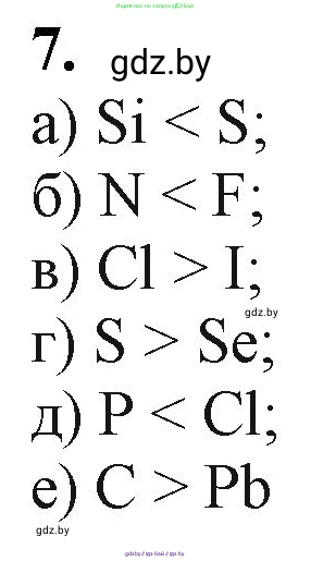 Химия, 11 класс Учебник, авторы: Мычко Дмитрий Иванович, Прохоревич Константин Николаевич, Борушко Ирина Ивановна, издательство Адукацыя i выхаванне, Минск, 2021, зелёного цвета, страница 68, номер 7, Решение