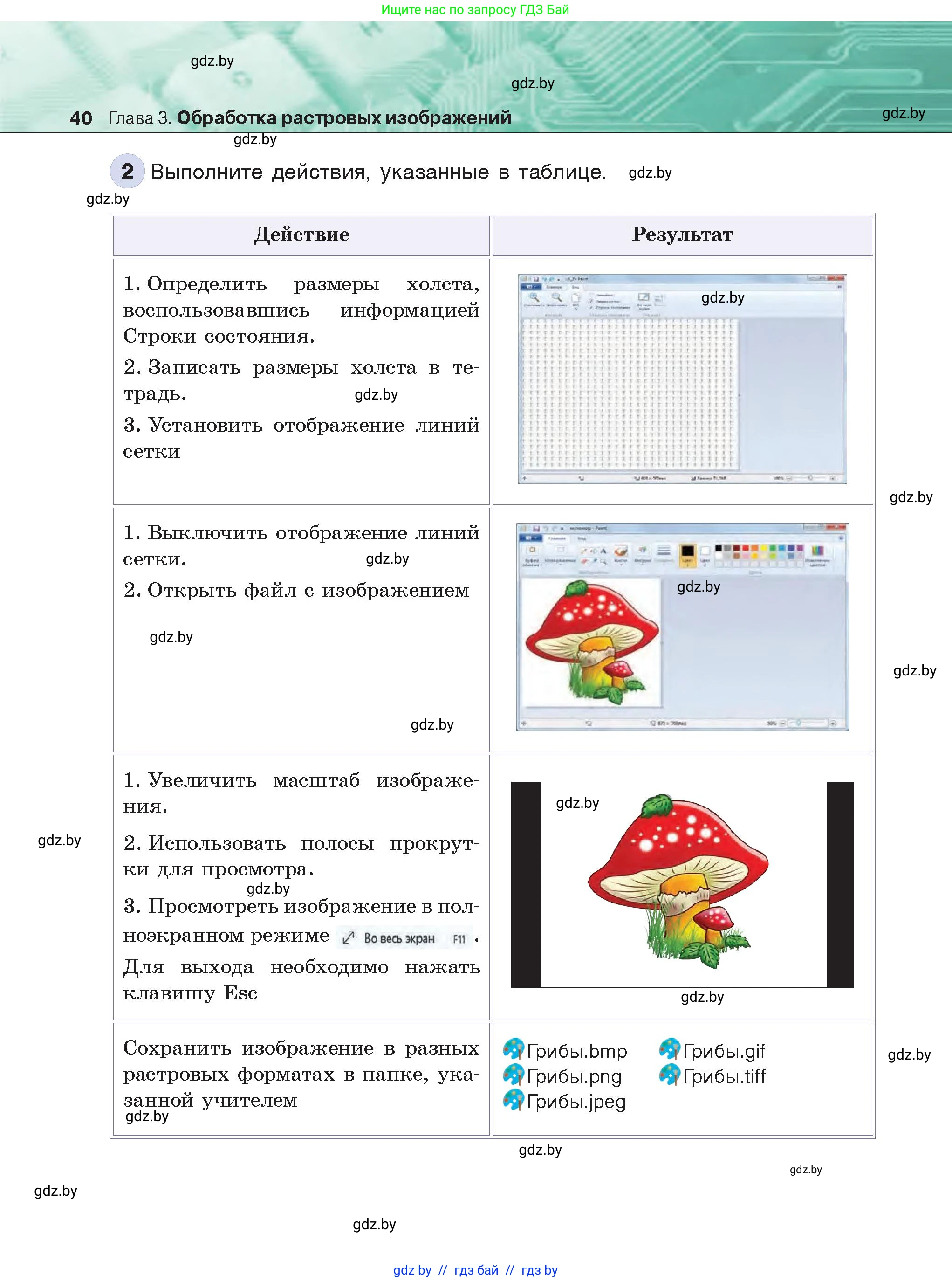 Информатика, 6 класс Учебник, авторы: Котов Владимир Михайлович, Макарова Нина Петровна, Лапо Анжелика Ивановна, Войтехович Елена Николаевна, издательство Народная асвета, Минск, 2024, бирюзового цвета, страница 40