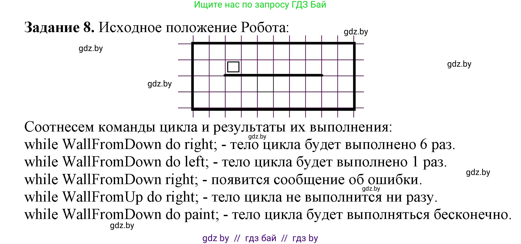 Информатика, 7 класс рабочая тетрадь, автор: Овчинникова Лариса Генадьевна, издательство Аверсэв, Минск, 2017, голубого цвета, страница 55, номер 8, Решение