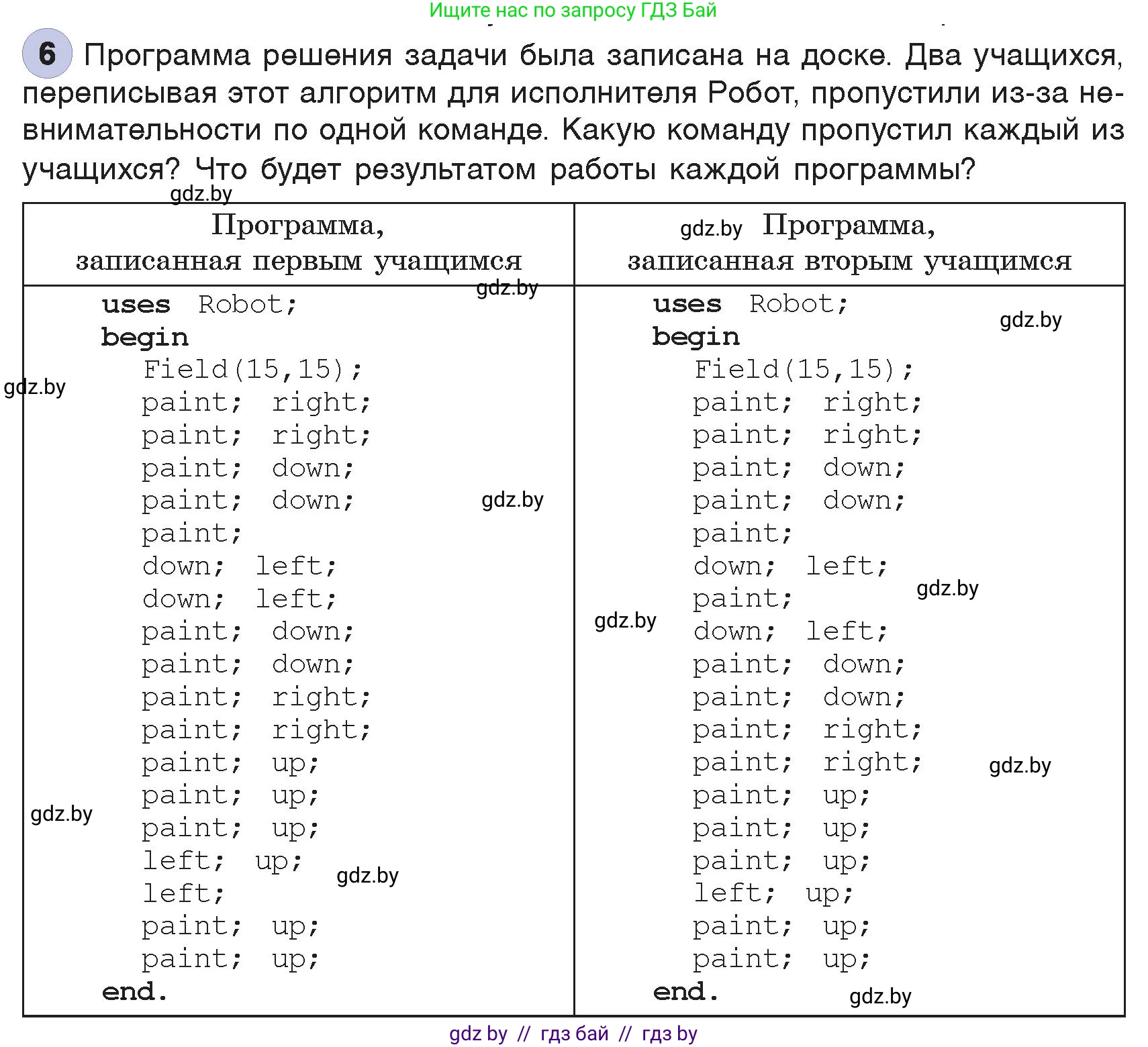 Информатика, 7 класс Учебник, авторы: Котов Владимир Михайлович, Лапо Анжелика Ивановна, Войтехович Елена Николаевна, издательство Народная асвета, Минск, 2017, страница 60, номер 6, Условие