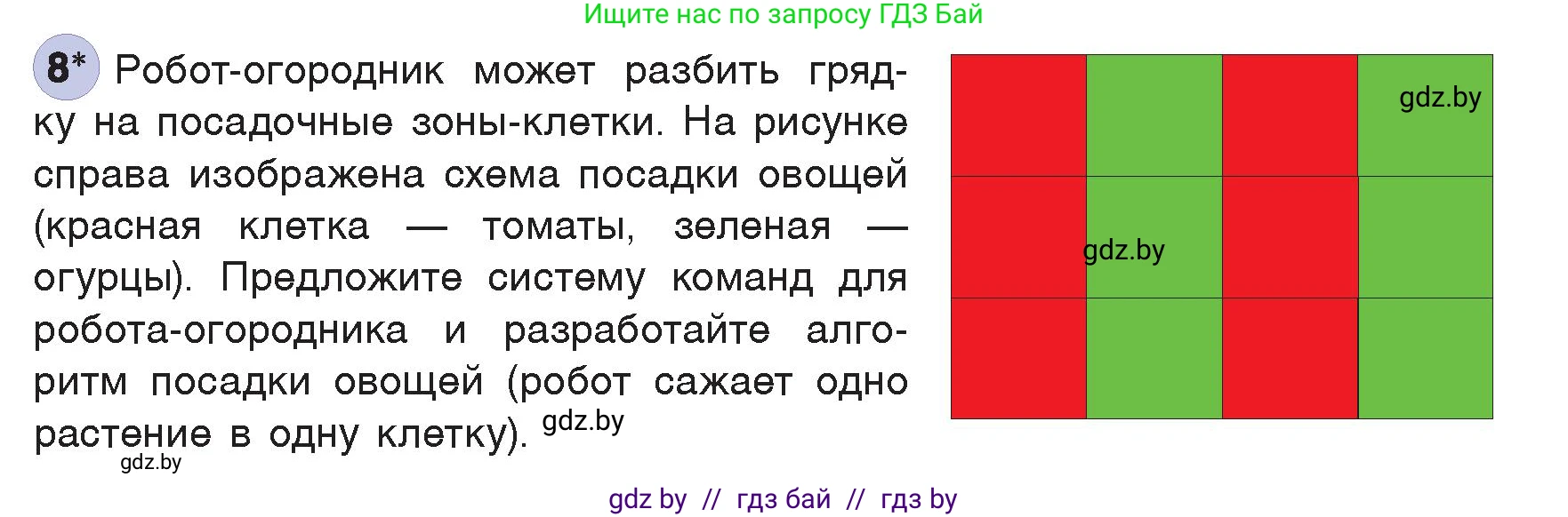 Информатика, 7 класс Учебник, авторы: Котов Владимир Михайлович, Лапо Анжелика Ивановна, Войтехович Елена Николаевна, издательство Народная асвета, Минск, 2017, страница 61, номер 8, Условие
