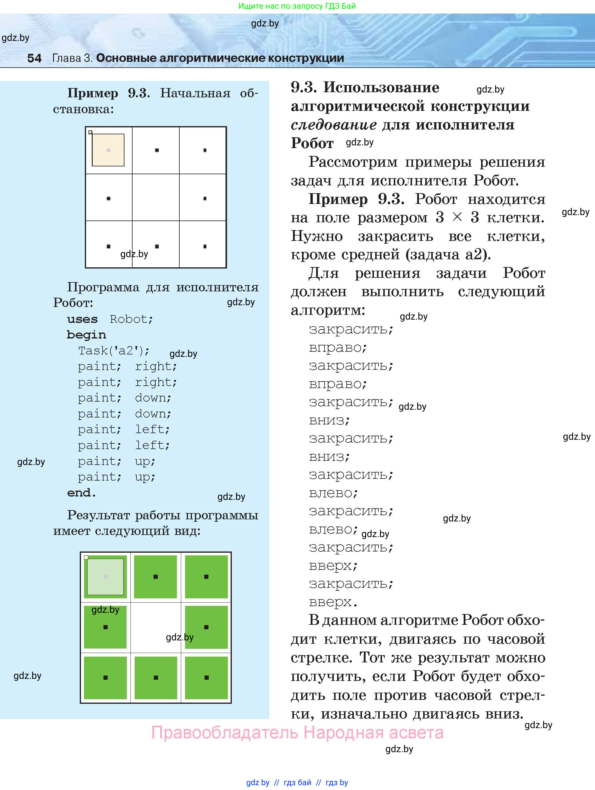 Информатика, 7 класс Учебник, авторы: Котов Владимир Михайлович, Лапо Анжелика Ивановна, Войтехович Елена Николаевна, издательство Народная асвета, Минск, 2017, страница 54