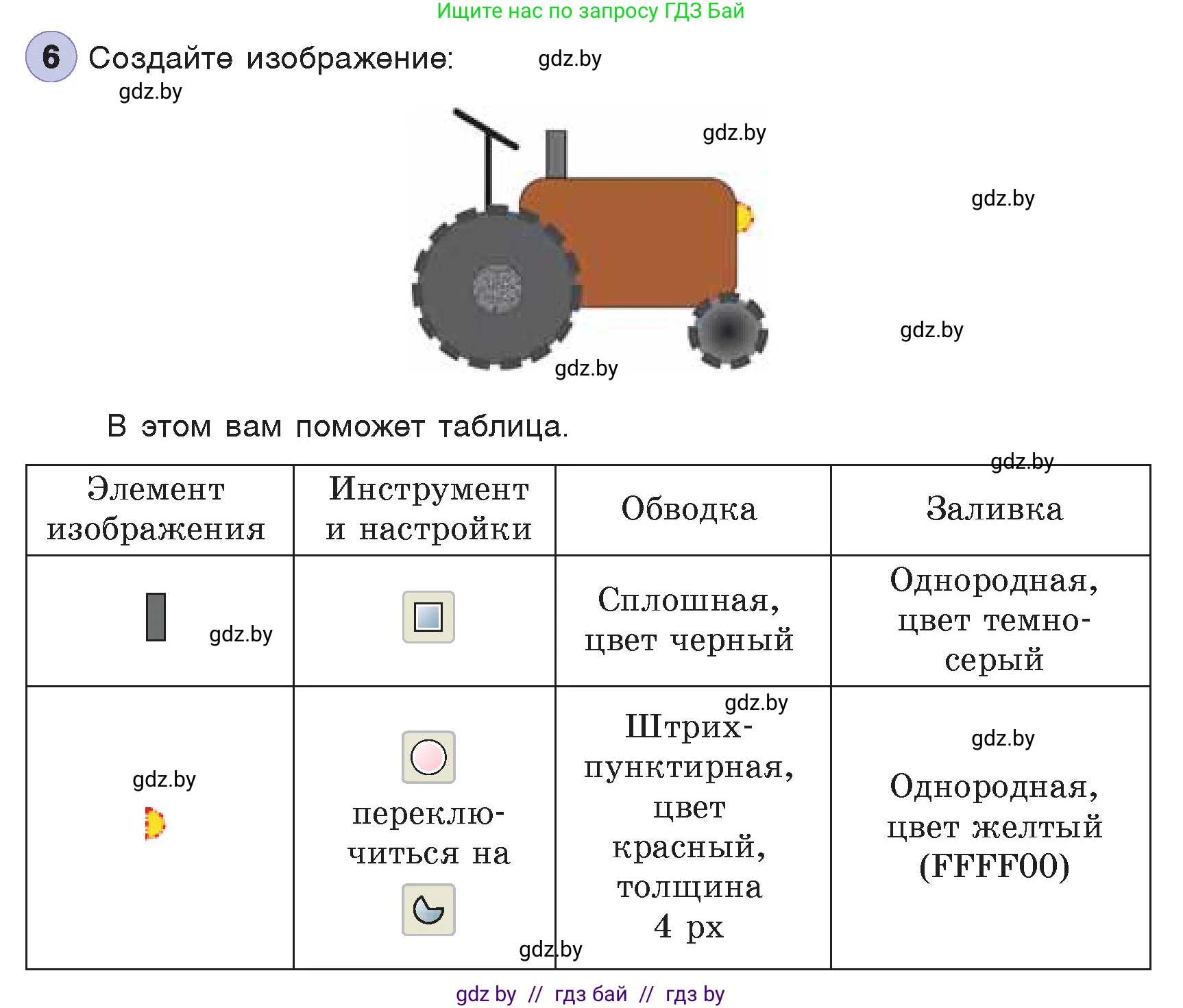 Информатика, 7 класс Учебник, авторы: Котов Владимир Михайлович, Лапо Анжелика Ивановна, Войтехович Елена Николаевна, издательство Народная асвета, Минск, 2017, страница 155, номер 6, Условие