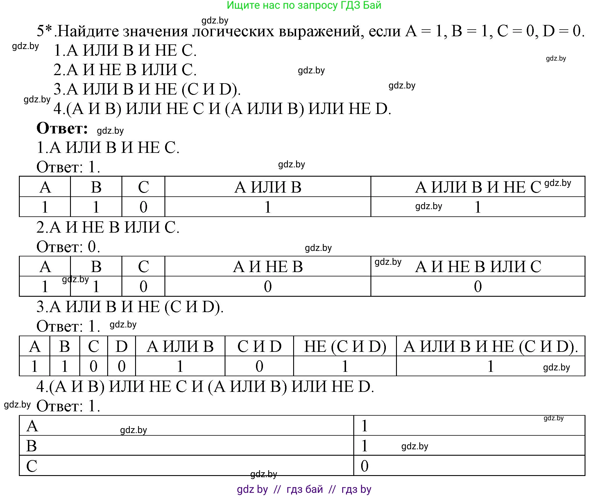 Информатика, 7 класс Учебник, авторы: Котов Владимир Михайлович, Лапо Анжелика Ивановна, Войтехович Елена Николаевна, издательство Народная асвета, Минск, 2017, страница 30, номер 5, Решение