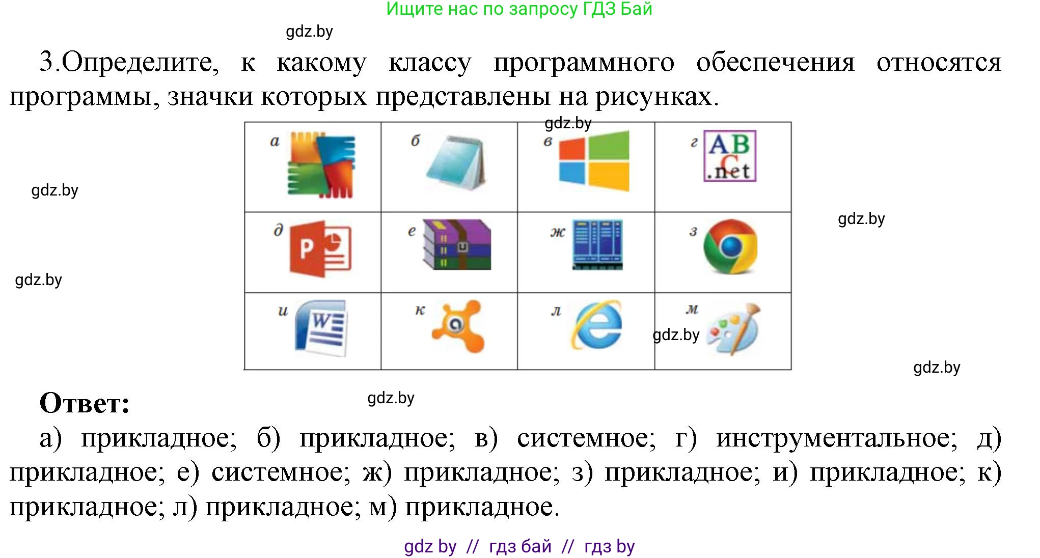 Информатика, 7 класс Учебник, авторы: Котов Владимир Михайлович, Лапо Анжелика Ивановна, Войтехович Елена Николаевна, издательство Народная асвета, Минск, 2017, страница 136, номер 3, Решение