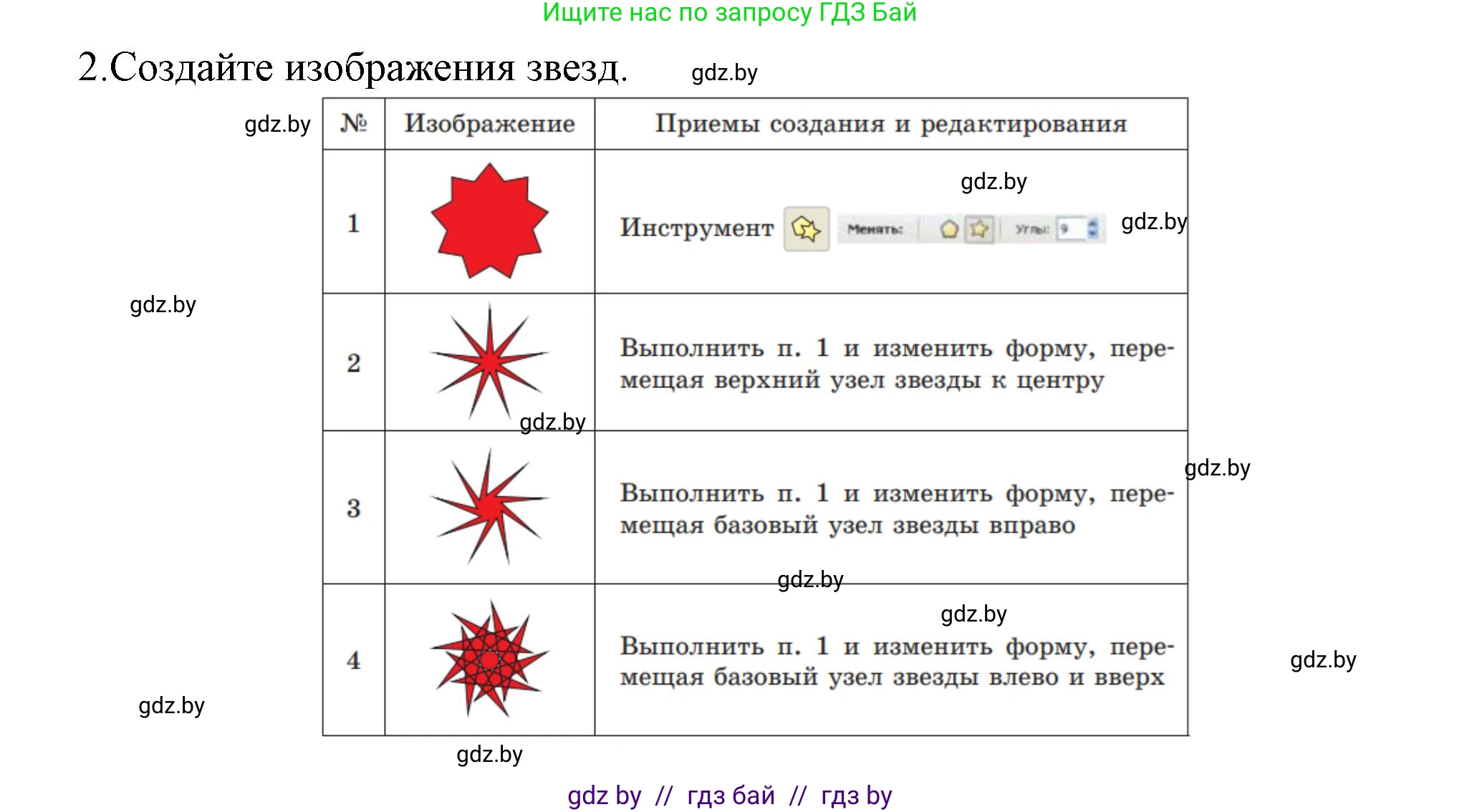 Информатика, 7 класс Учебник, авторы: Котов Владимир Михайлович, Лапо Анжелика Ивановна, Войтехович Елена Николаевна, издательство Народная асвета, Минск, 2017, страница 153, номер 2, Решение