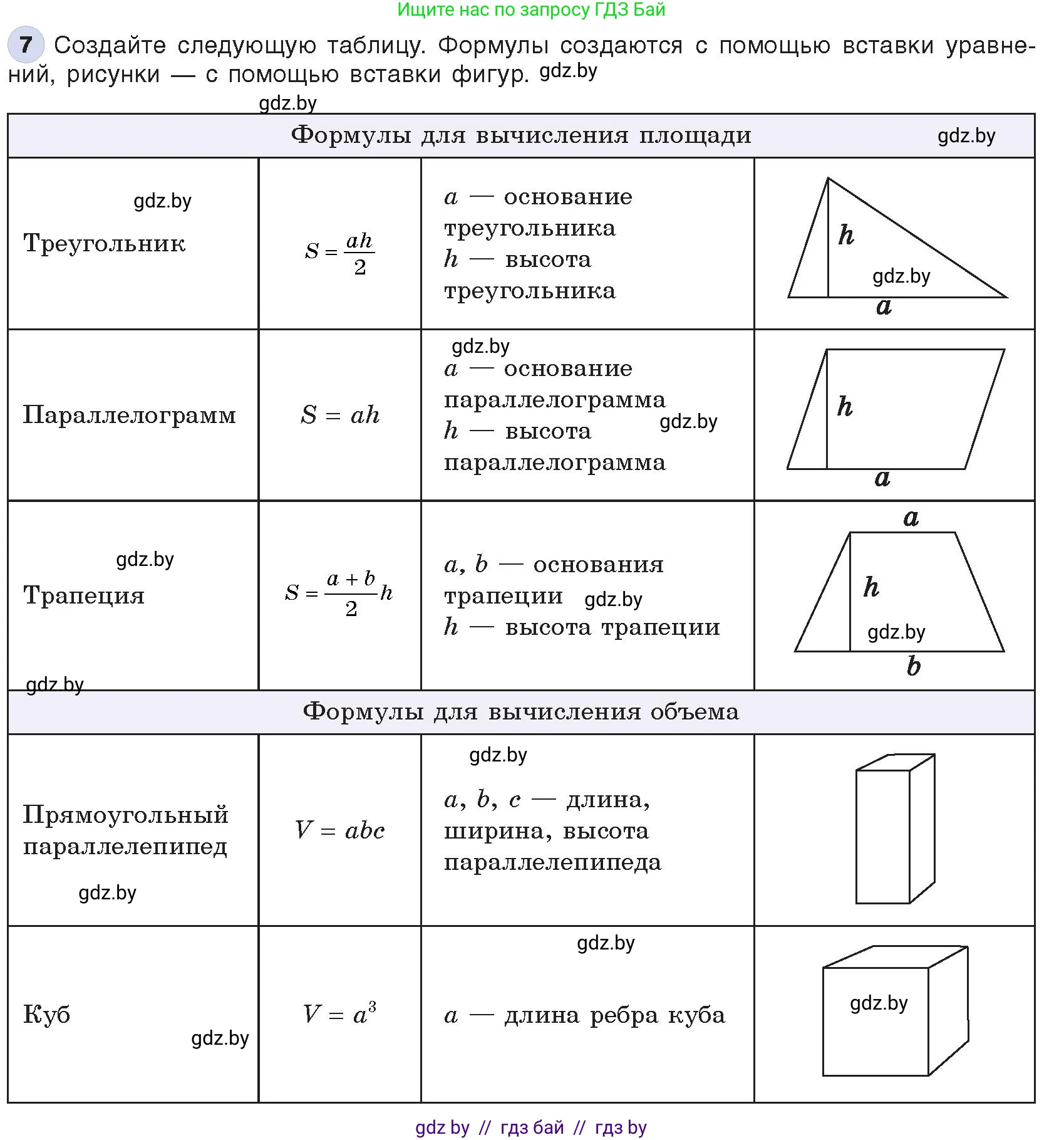 Информатика, 8 класс Учебник, авторы: Котов Владимир Михайлович, Лапо Анжелика Ивановна, Быкадоров Юрий Александрович, Войтехович Елена Николаевна, издательство Народная асвета, Минск, 2018, страница 140, номер 7, Условие