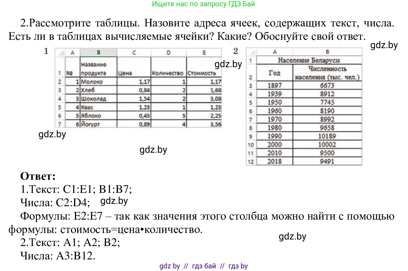 Информатика, 9 класс Учебник, авторы: Котов Владимир Михайлович, Лапо Анжелика Ивановна, Быкадоров Юрий Александрович, Войтехович Елена Николаевна, издательство Народная асвета, Минск, 2019, голубого цвета, страница 68, номер 2, Решение