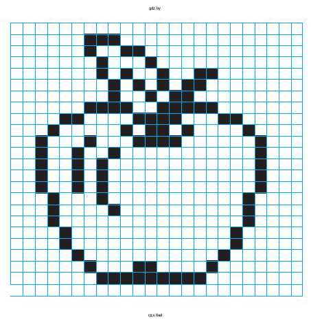 Черно-белое изображение яблока