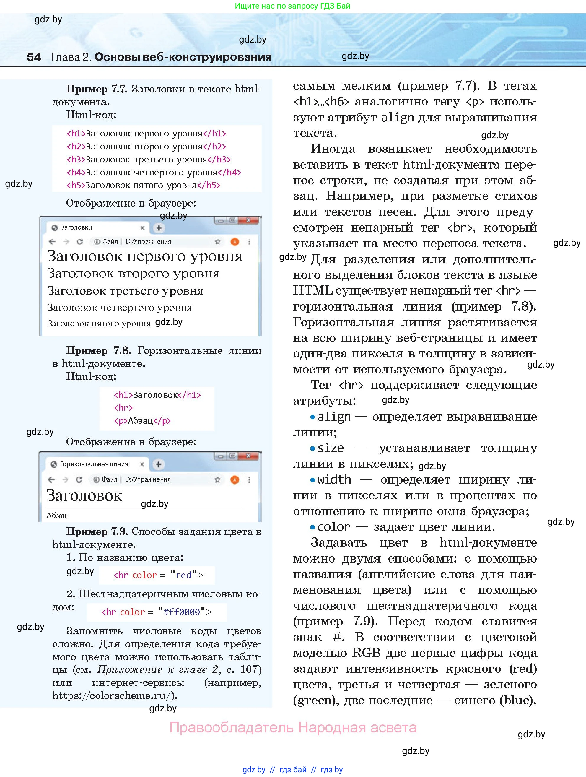 Информатика, 11 класс Учебник, авторы: Котов Владимир Михайлович, Лапо Анжелика Ивановна, Быкадоров Юрий Александрович, Войтехович Елена Николаевна, издательство Народная асвета, Минск, 2021, бирюзового цвета, страница 54