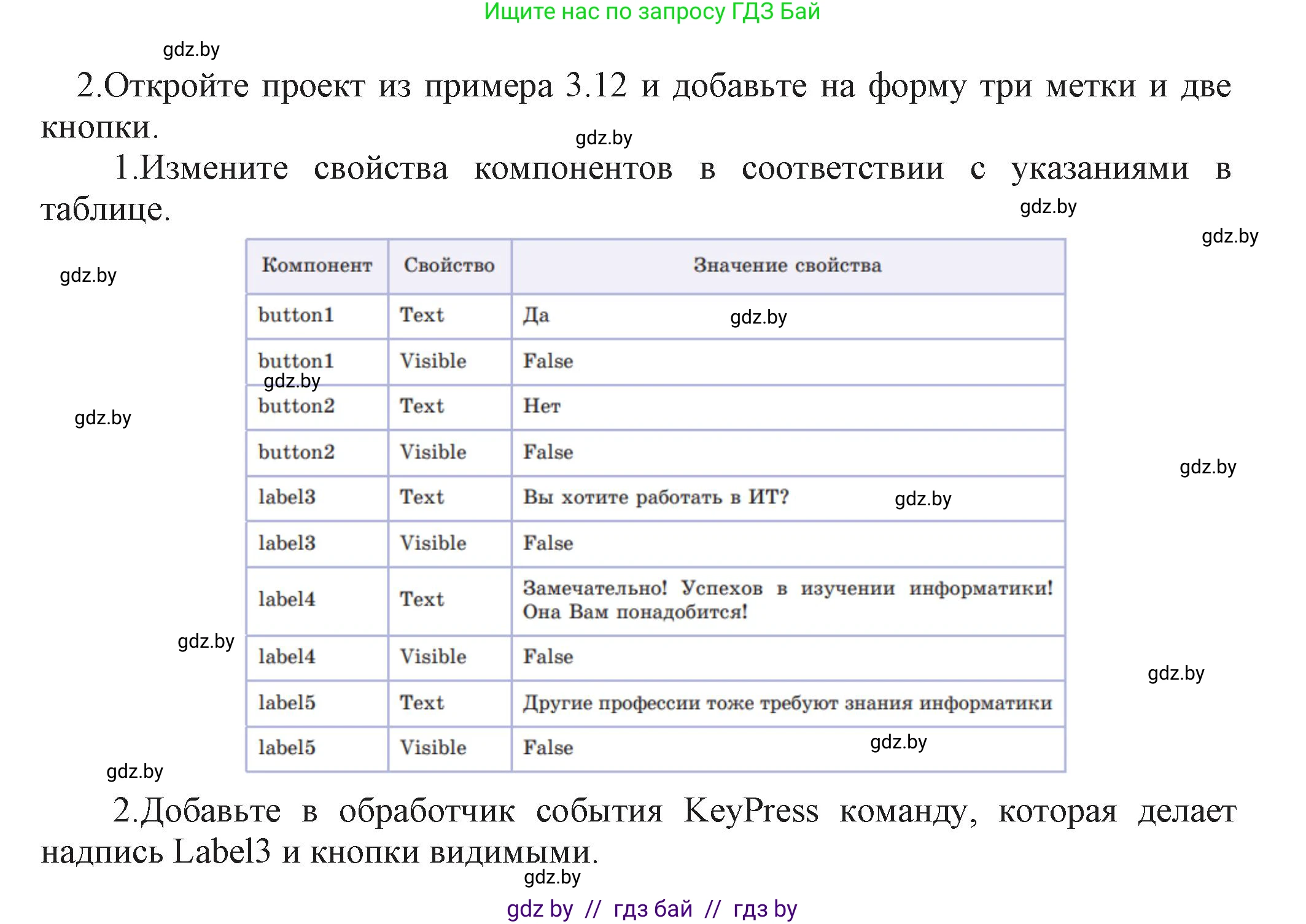 Информатика, 11 класс Учебник, авторы: Котов Владимир Михайлович, Лапо Анжелика Ивановна, Быкадоров Юрий Александрович, Войтехович Елена Николаевна, издательство Народная асвета, Минск, 2021, бирюзового цвета, страница 24, номер 2, Решение