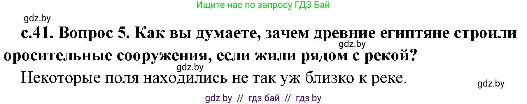 История Древнего мира, 5 класс Учебник, авторы: Кошелев Владимир Сергеевич, Прохоров Андрей Аркадьевич, Перзашкевич Олег Валерьевич, Журавлевич Ольга Георгиевна, издательство Народная асвета, Минск, 2019, коричневого цвета, Часть 1, страница 41, номер 5, Решение 1 (подробные ответы)
