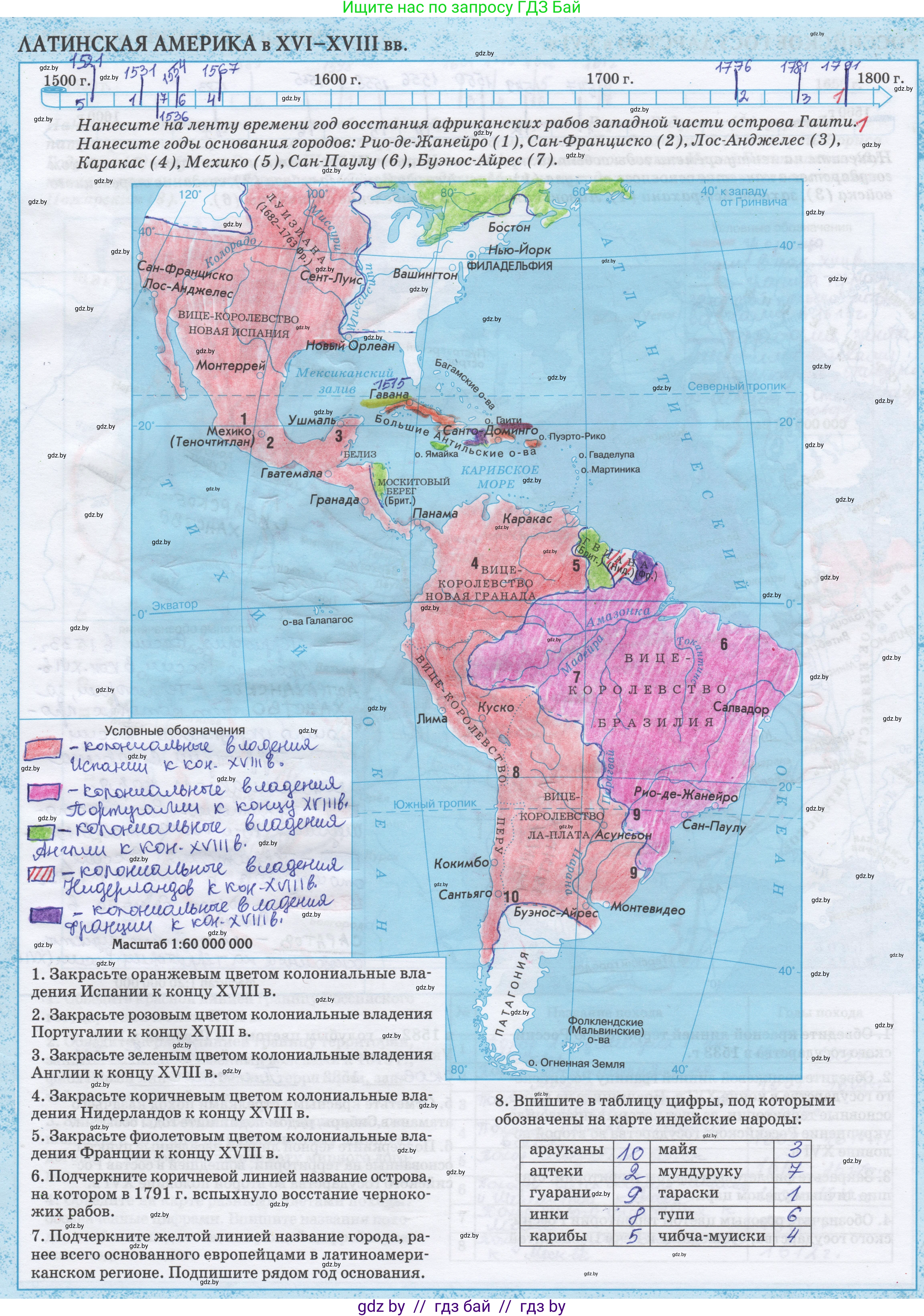 Всемирная история, 7 класс Контурные карты, авторы: Кошелев Владимир Сергеевич, Кошелева Наталья Владимировна, издательство Белкартография, Минск, 2022, голубого цвета, страница 19, Решение