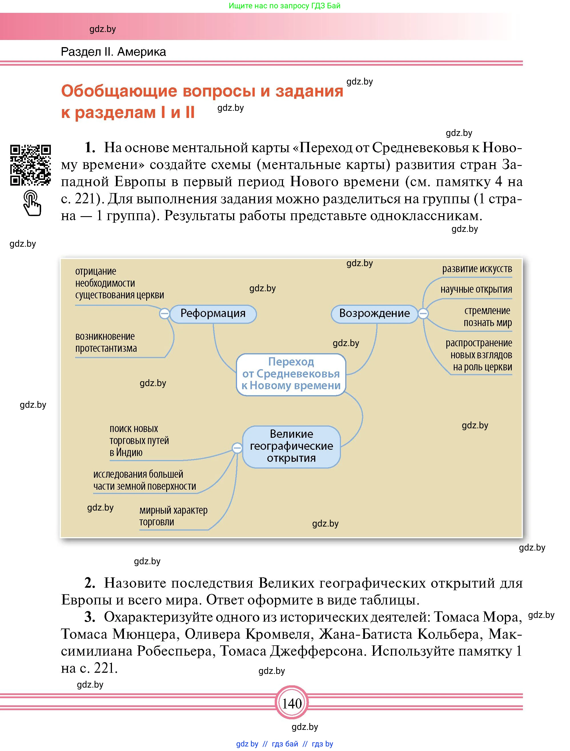 Всемирная история, 7 класс Учебник, авторы: Кошелев Владимир Сергеевич, Кошелева Наталья Владимировна, издательство Издательский центр БГУ, Минск, 2024, красного цвета, страница 140
