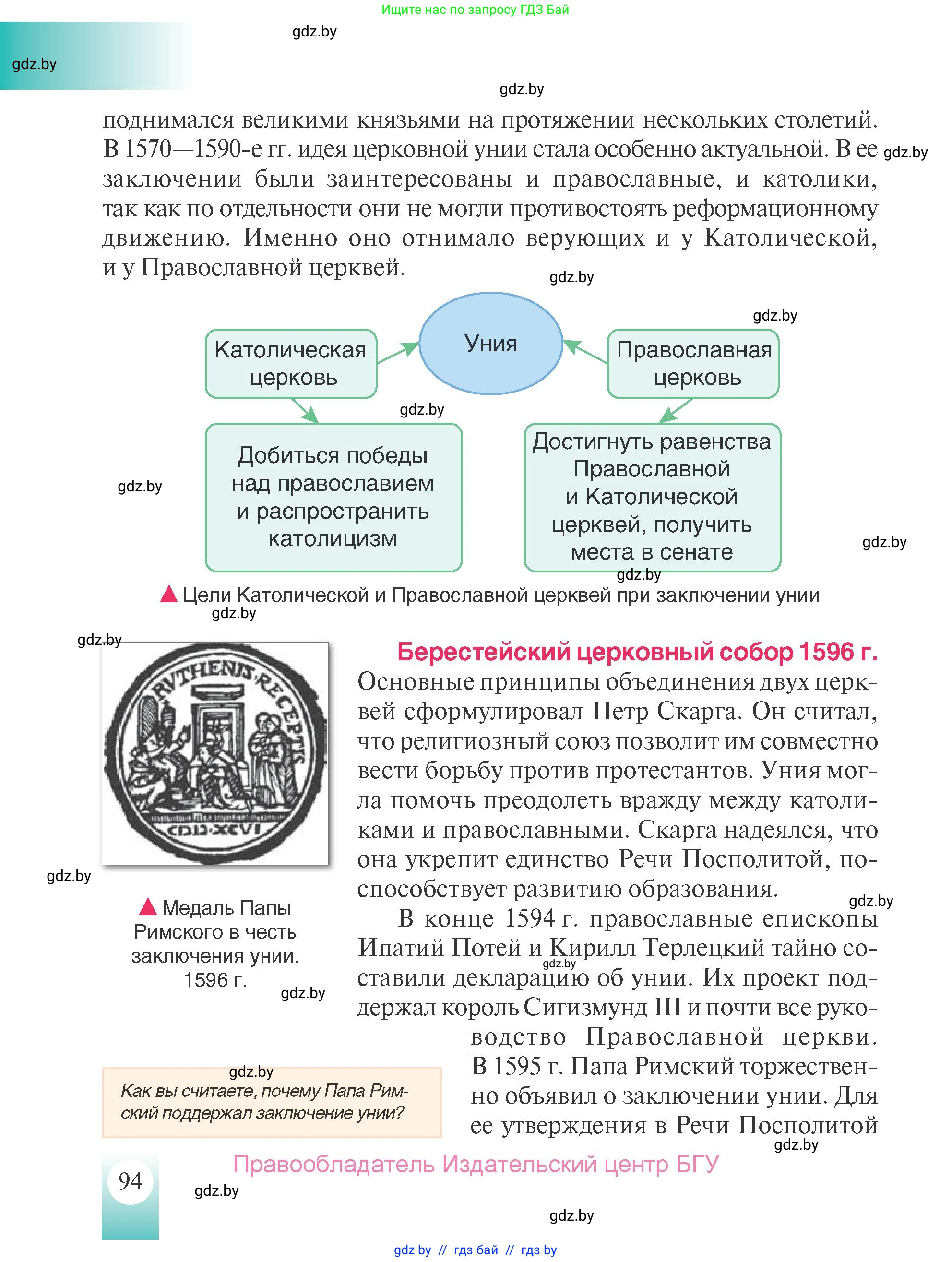 История Беларуси (Гісторыя Беларусі), 7 класс Учебник, авторы: Воронин Василий Алексеевич, Скепьян Анастасия Анатольевна, Мацук Андрей Владимирович, Кравченко Ольга Викторовна, издательство Издательский центр БГУ, Минск, 2017, страница 94