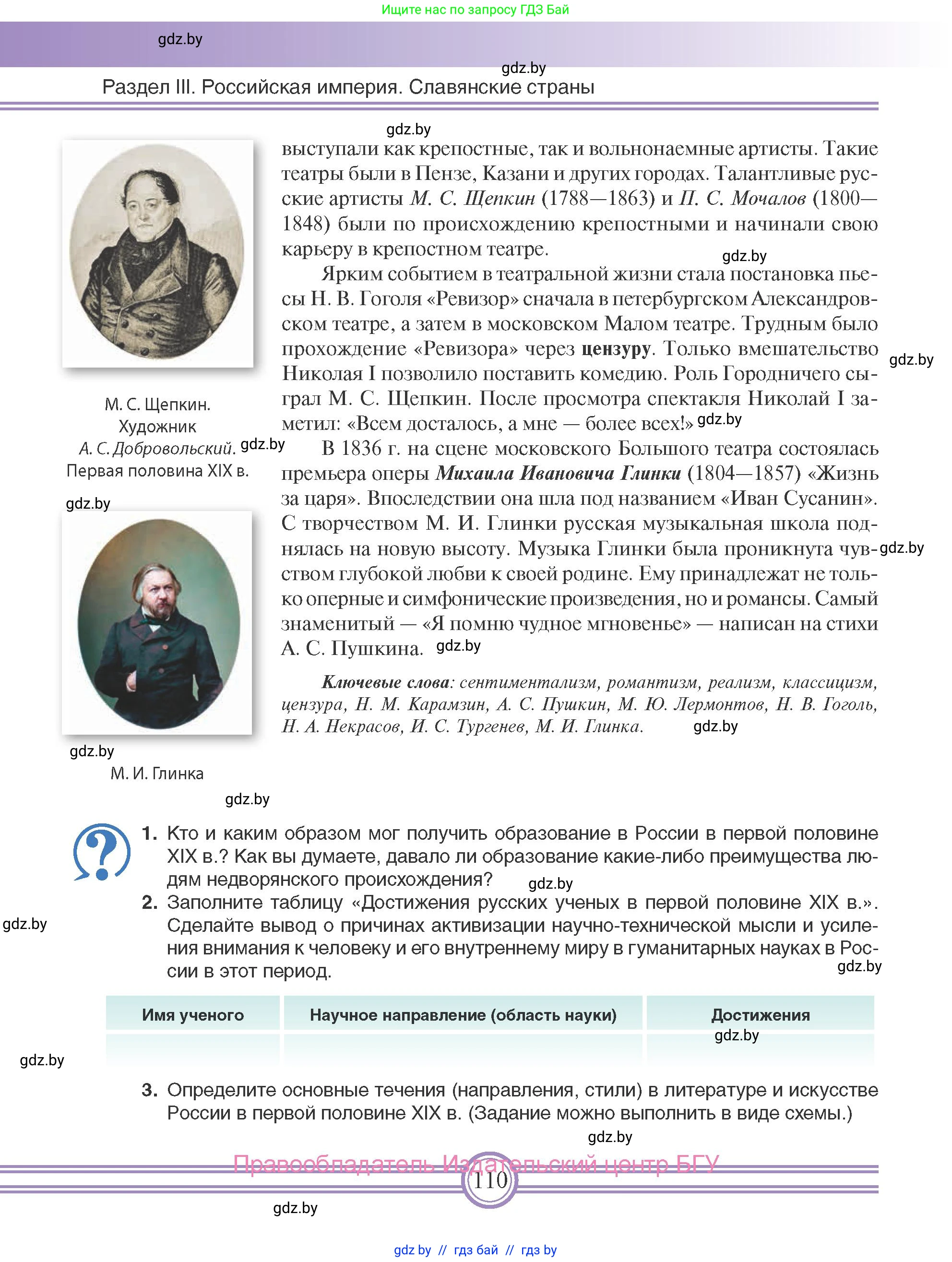 Всемирная история, 8 класс Учебник, авторы: Кошелев Владимир Сергеевич, Кошелева Наталья Владимировна, Байдакова Наталья Владимировна, издательство Издательский центр БГУ, Минск, 2018, красного цвета, страница 110