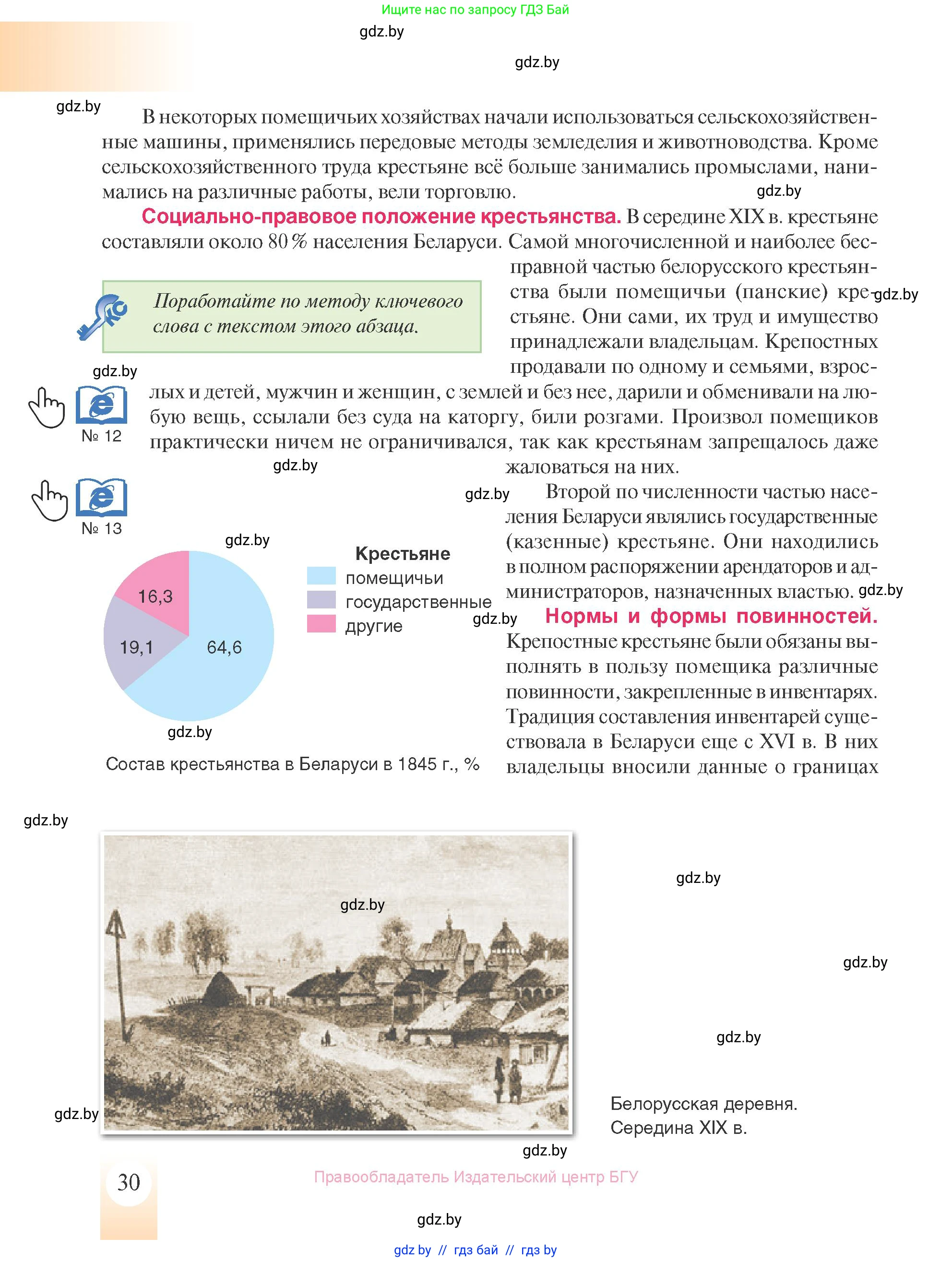 История Беларуси (Гісторыя Беларусі), 8 класс Учебник, авторы: Панов Сергей Вениаминович, Морозова Светлана Валентиновна, Сосно Владимир Аркадьевич, издательство Издательский центр БГУ, Минск, 2018, красного цвета, страница 30