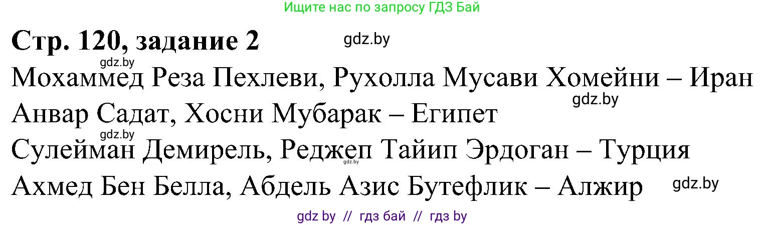 Всемирная история, 9 класс Практикум, авторы: Кошелев Владимир Сергеевич, Краснова Марина Алексеевна, Кошелева Наталья Владимировна, издательство Аверсэв, Минск, 2020, серого цвета, страница 120, номер 2, Решение