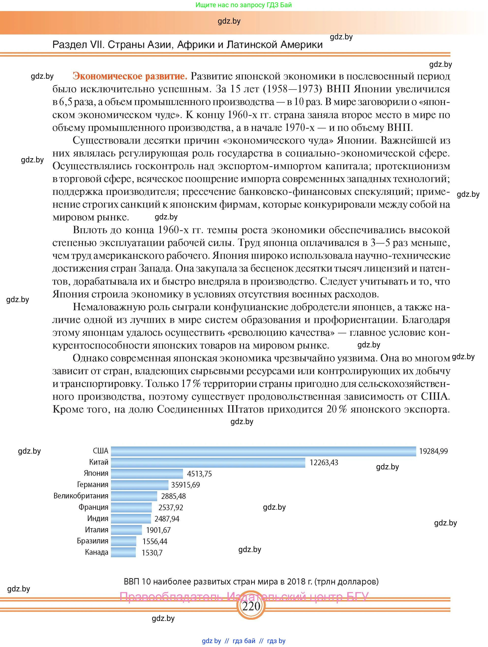 Всемирная история, 9 класс Учебник, авторы: Кошелев Владимир Сергеевич, Краснова Марина Алексеевна, Кошелева Наталья Владимировна, издательство Издательский центр БГУ, Минск, 2019, красного цвета, страница 220
