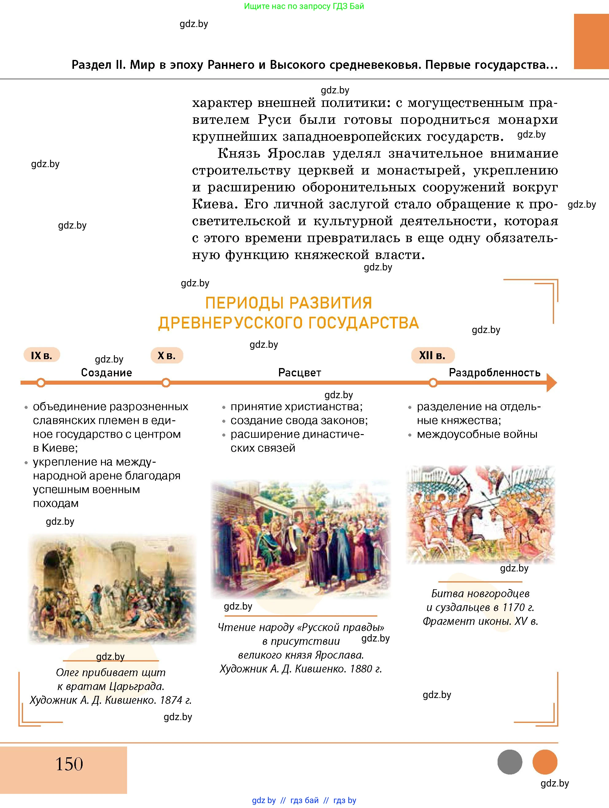 История Беларуси (Гісторыя Беларусі), 10 класс Учебник, авторы: Кохановский Александр Генадьевич, Кошелев Владимир Сергеевич, Темушев Степан Николаевич, Черепко С А, Белозорович В А, Матюшевская М И, Риер Я Г, Ходин С Н, издательство Издательский центр БГУ, Минск, 2024, бежевого цвета, страница 150