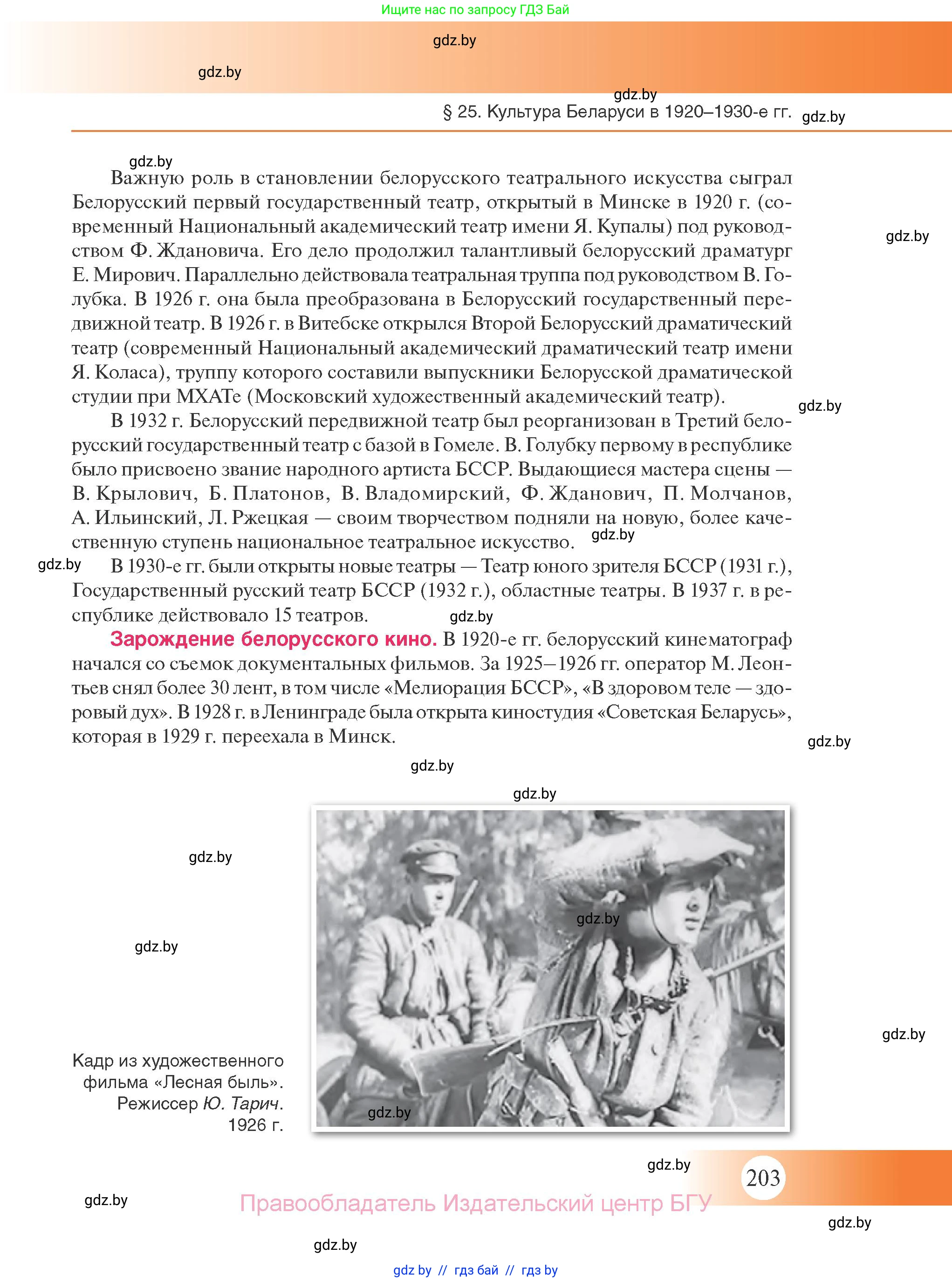 История Беларуси (Гісторыя Беларусі), 11 класс Учебник, авторы: Касович Александр Валерьевич, Барабаш Наталья Викторовна, Корзюк А А, Йоцюс В А, Матюш П А, Соловьянов А П, издательство Издательский центр БГУ, Минск, 2021, страница 203