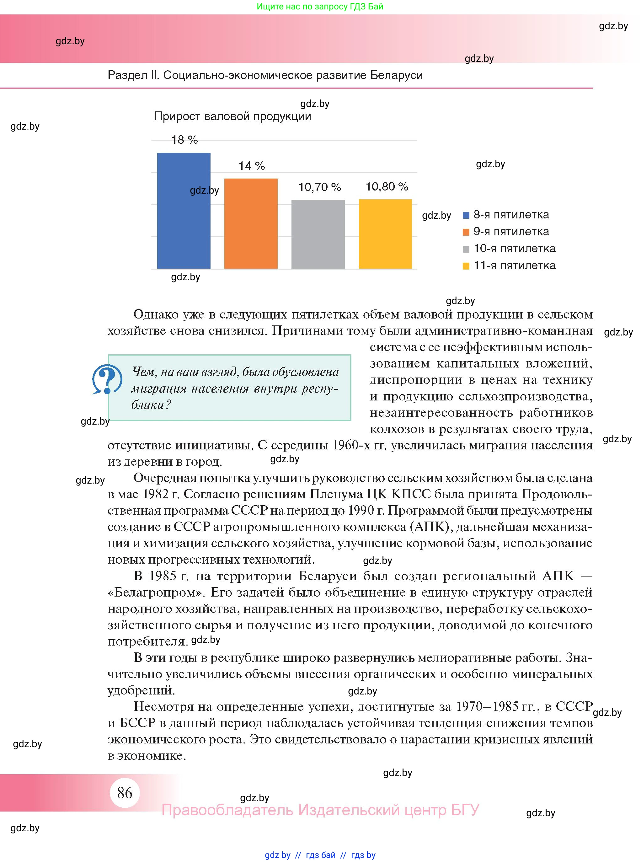 История Беларуси (Гісторыя Беларусі), 11 класс Учебник, авторы: Касович Александр Валерьевич, Барабаш Наталья Викторовна, Корзюк А А, Йоцюс В А, Матюш П А, Соловьянов А П, издательство Издательский центр БГУ, Минск, 2021, страница 86