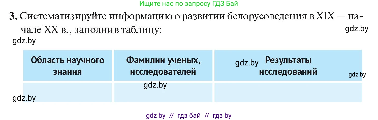 История Беларуси (Гісторыя Беларусі), 11 класс Учебник, авторы: Касович Александр Валерьевич, Барабаш Наталья Викторовна, Корзюк А А, Йоцюс В А, Матюш П А, Соловьянов А П, издательство Издательский центр БГУ, Минск, 2021, страница 198, номер 3, Условие