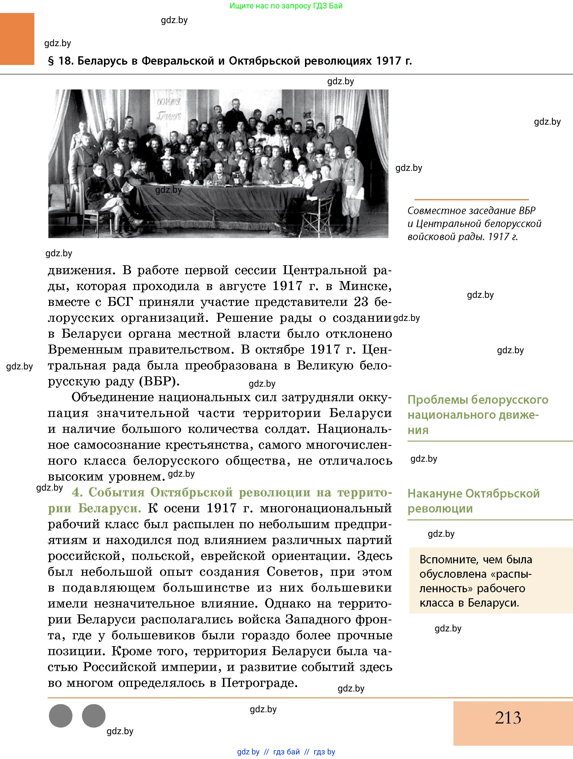 История Беларуси (Гісторыя Беларусі), 11 класс Учебник, авторы: Кохановский Александр Генадьевич, Кошелев Владимир Сергеевич, Темушев Степан Николаевич, Мох Е Н, Мезга Н Н, Корсак А И, Маскевич А И, Ходин С Н, издательство Издательский центр БГУ, Минск, 2025, зелёного цвета, страница 213