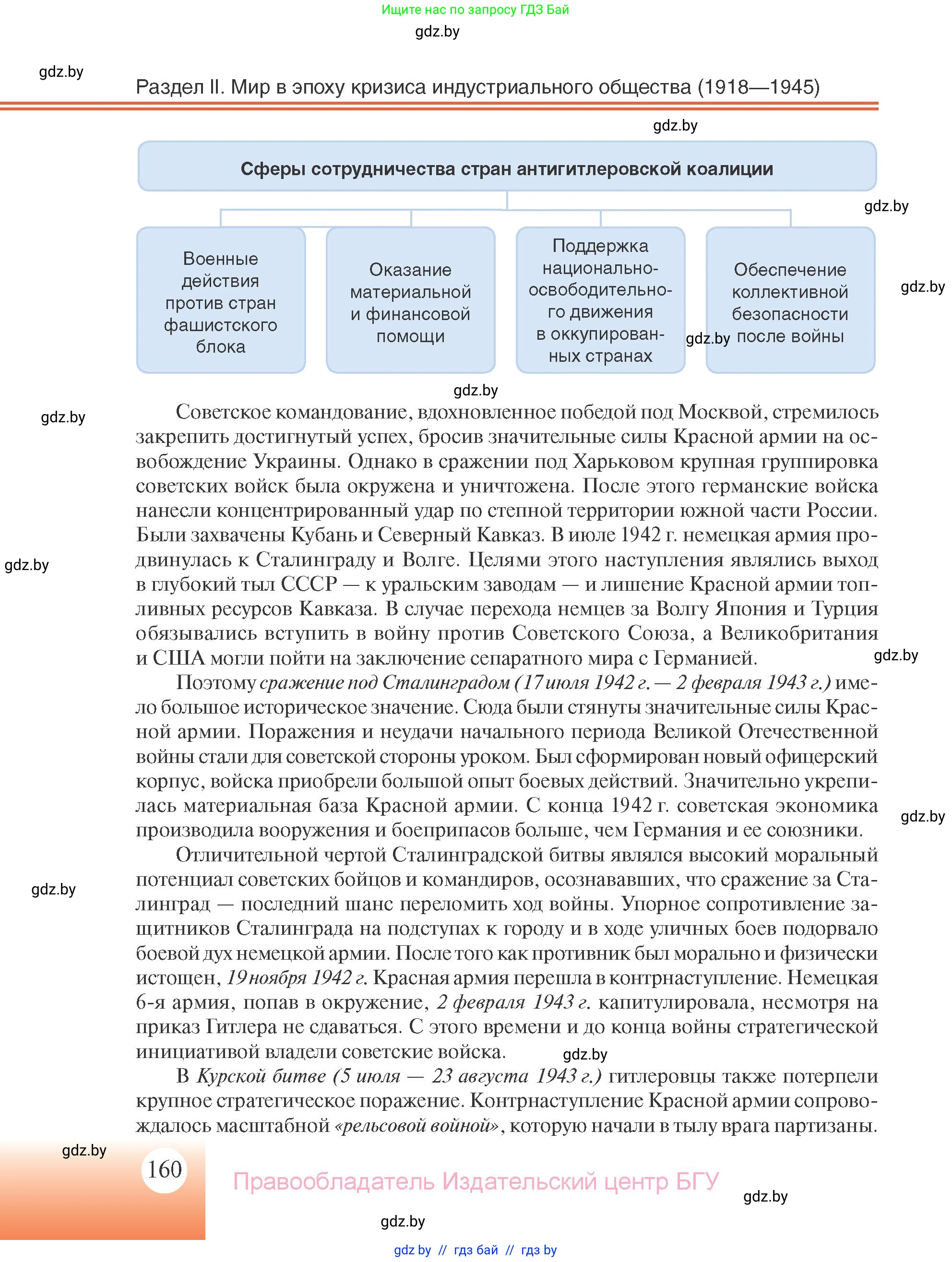 Всемирная история, 11 класс Учебник, авторы: Кошелев Владимир Сергеевич, Кошелева Наталья Владимировна, Краснова Марина Алексеевна, издательство Издательский центр БГУ, Минск, бирюзового цвета, страница 160