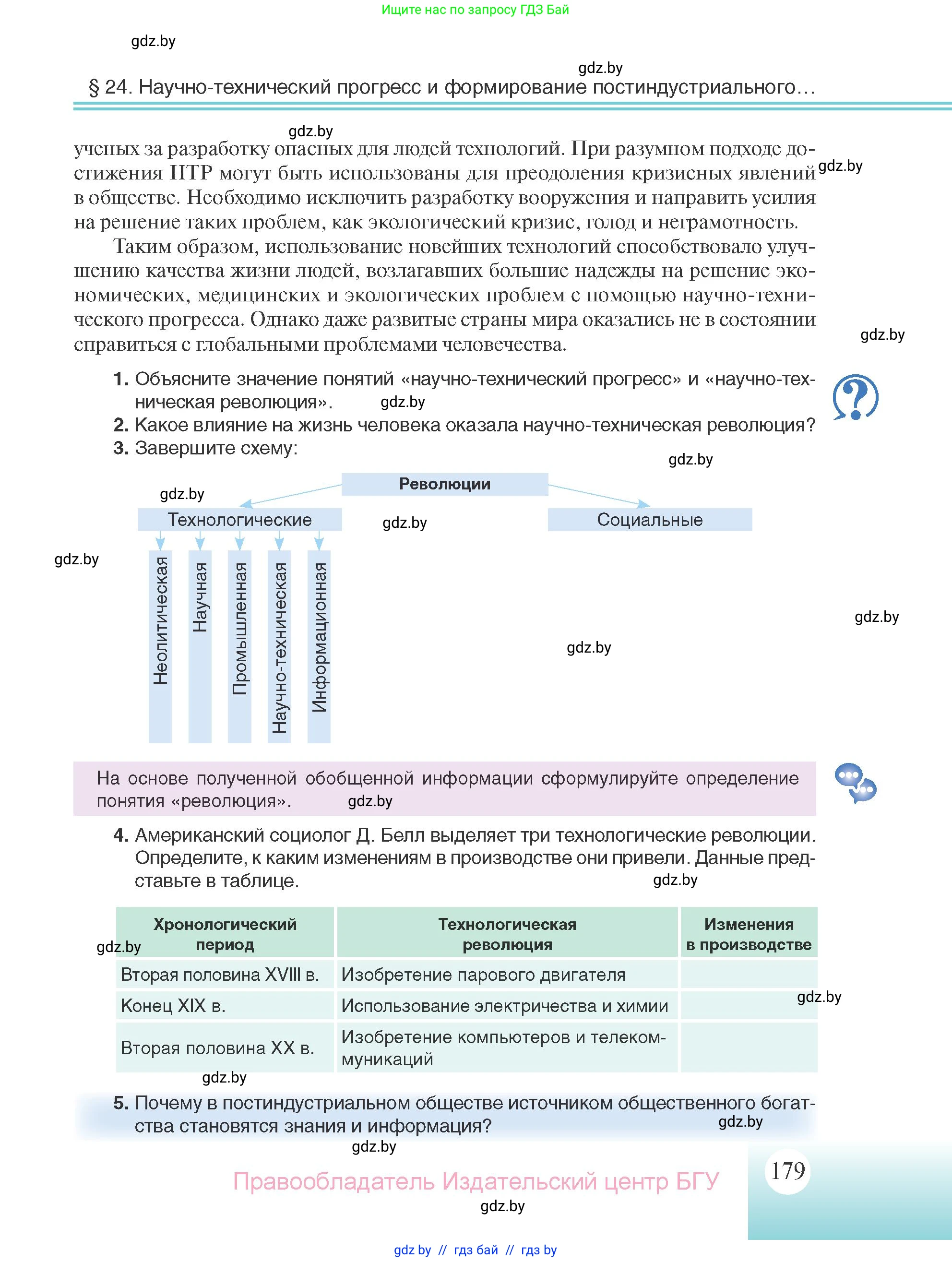 Всемирная история, 11 класс Учебник, авторы: Кошелев Владимир Сергеевич, Кошелева Наталья Владимировна, Краснова Марина Алексеевна, издательство Издательский центр БГУ, Минск, бирюзового цвета, страница 179