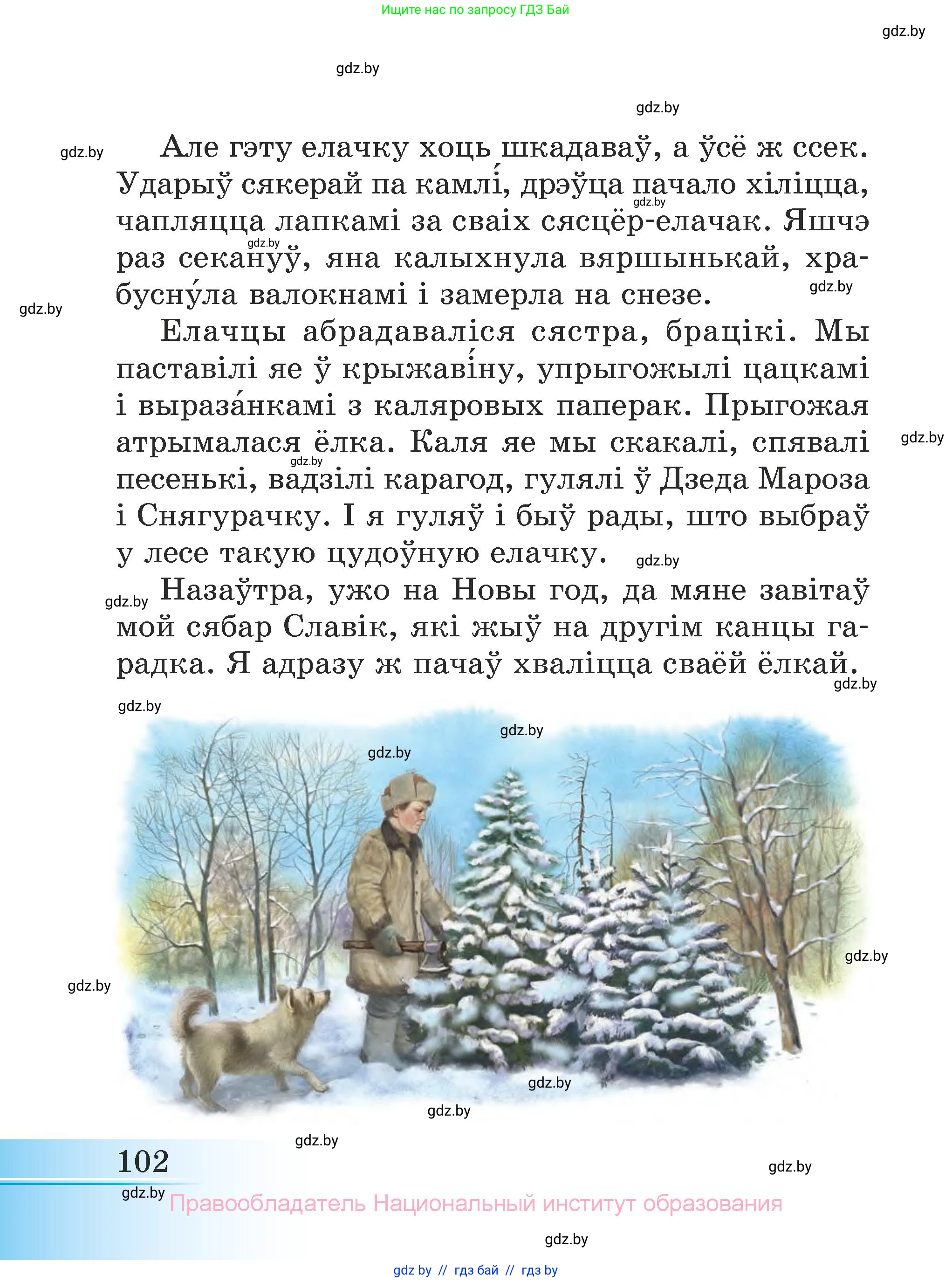 Літаратурнае чытанне, 3 класс Учебник, автор: Жуковіч Мікалай Васільевіч, издательство Нацыянальны інстытут адукацыі, Минск, 2023, голубого цвета, Часть 2, страница 102