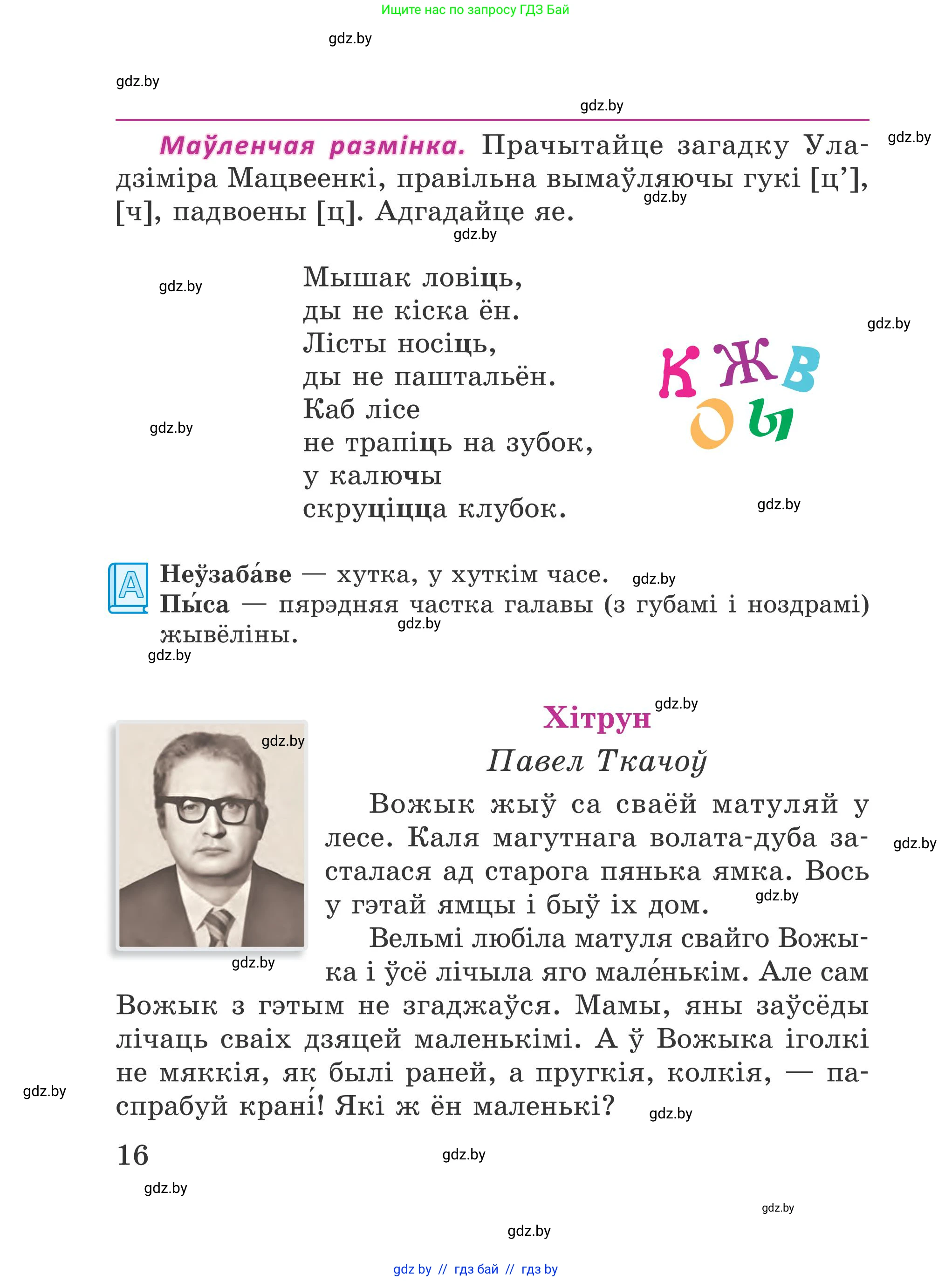 Літаратурнае чытанне, 4 класс Учебник, авторы: Жуковіч Мікалай Васільевіч, Праскаловіч Вольга Уладзіміраўна, издательство Нацыянальны інстытут адукацыі, Минск, 2024, зелёного цвета, Часть 1, страница 16