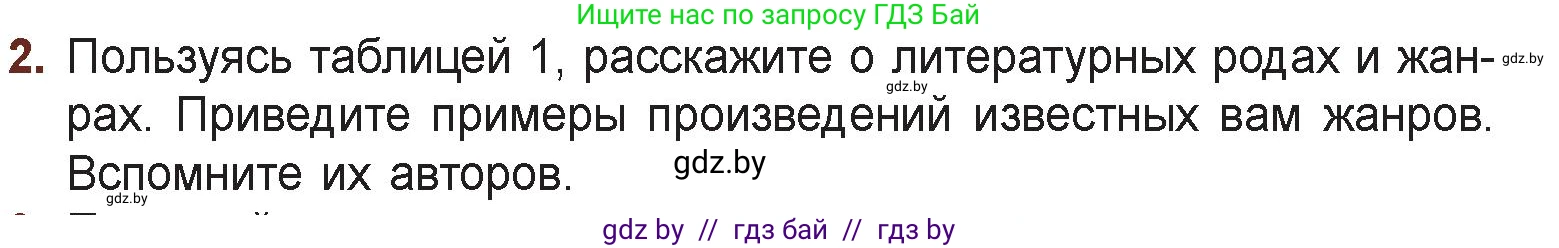 Русская литература, 6 класс Учебник, авторы: Захарова Светлана Николаевна, Юстинская Гюльнара Мансуровна, издательство Национальный институт образования, Минск, 2019, бежевого цвета, Часть 1, страница 5, номер 2, Условие