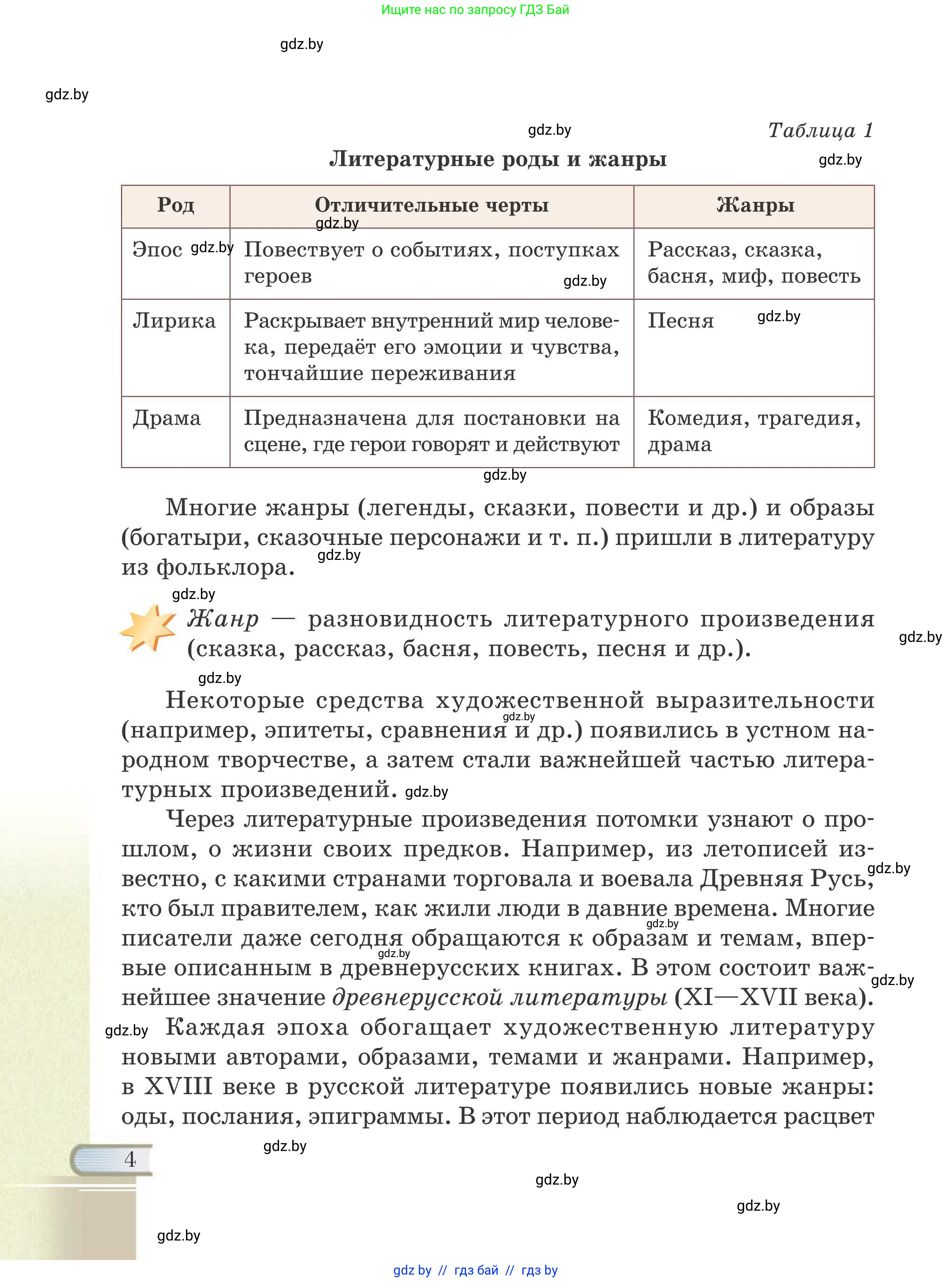 Русская литература, 6 класс Учебник, авторы: Захарова Светлана Николаевна, Юстинская Гюльнара Мансуровна, издательство Национальный институт образования, Минск, 2019, бежевого цвета, Часть 2, страница 4