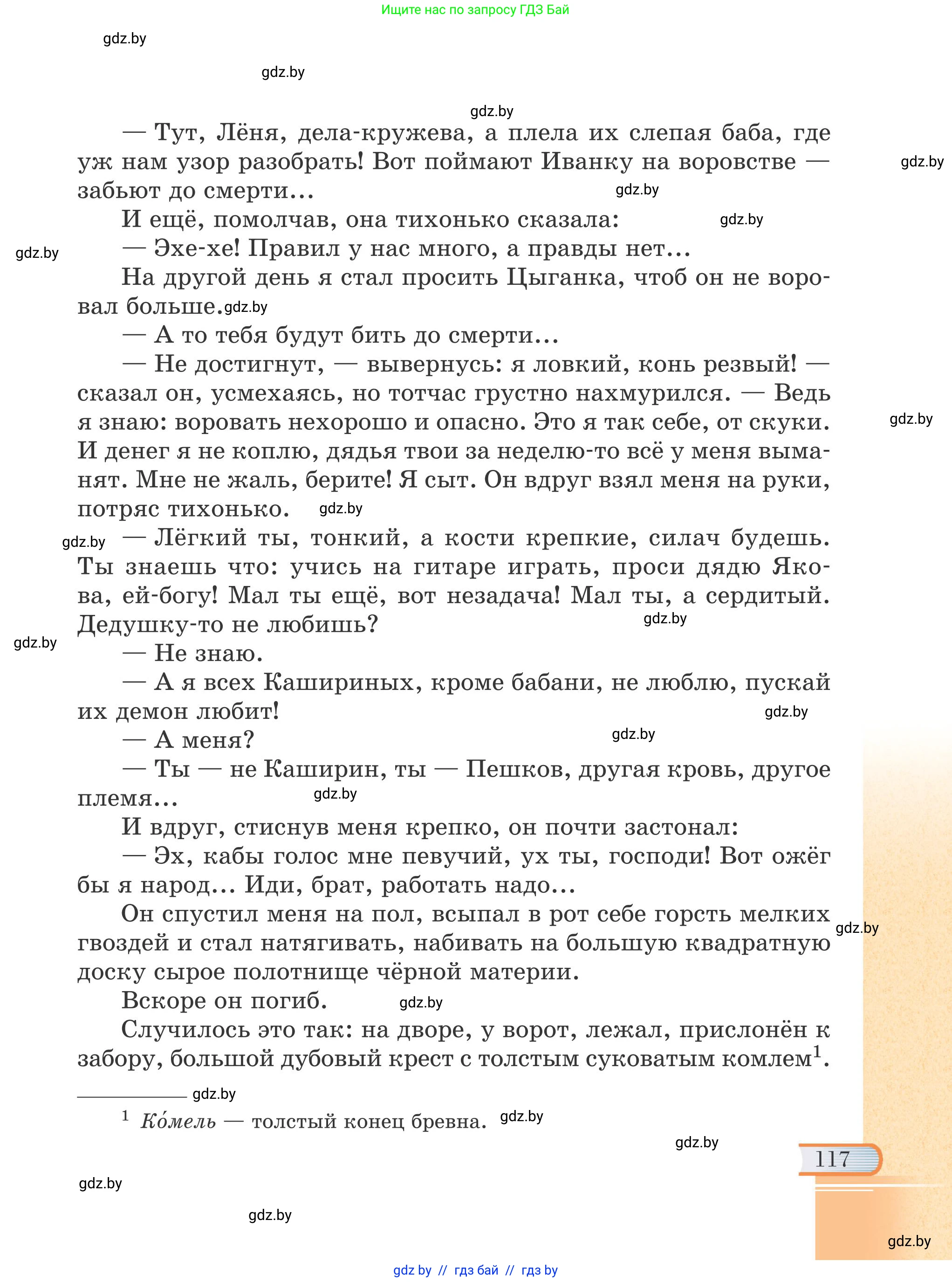 Русская литература, 6 класс Учебник, авторы: Захарова Светлана Николаевна, Юстинская Гюльнара Мансуровна, издательство Национальный институт образования, Минск, 2019, бежевого цвета, страница 117