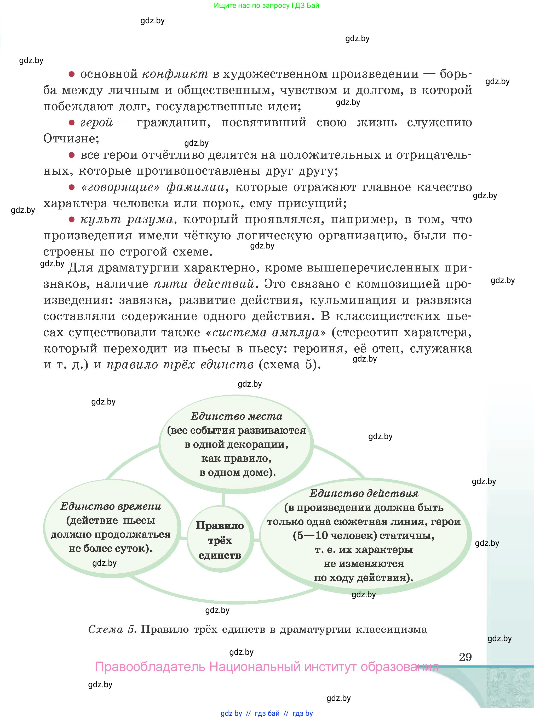 Русская литература, 9 класс Учебник, авторы: Захарова Светлана Николаевна, Черкес Наталья Ивановна, издательство Национальный институт образования, Минск, 2019, бежевого цвета, страница 29