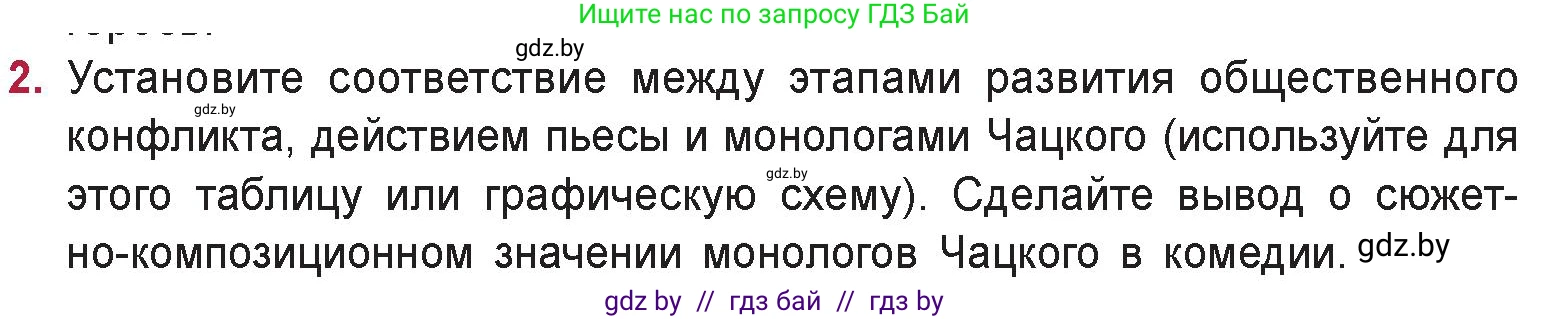 Русская литература, 9 класс Учебник, авторы: Захарова Светлана Николаевна, Черкес Наталья Ивановна, издательство Национальный институт образования, Минск, 2019, бежевого цвета, страница 119, номер 2, Условие