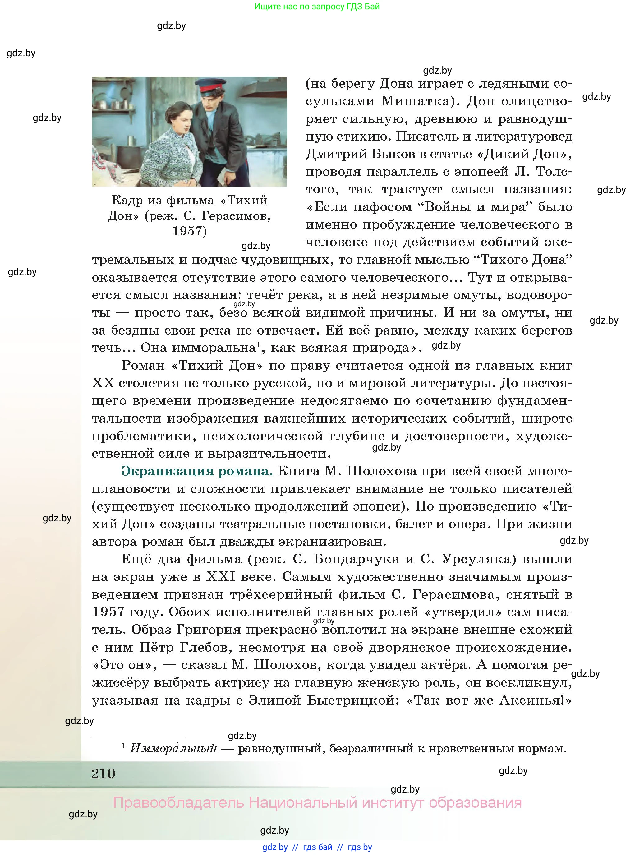 Русская литература, 11 класс Учебник, авторы: Сенькевич Татьяна Васильевна, Капшай Наталья Павловна, Кушнерёва Людмила Алексеевна, Темушева Екатерина Александровна, издательство Национальный институт образования, Минск, 2021, страница 210