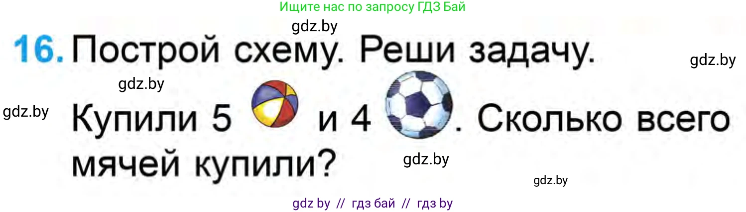 Математика, 1 класс Учебник, авторы: Муравьева Галина Леонидовна, Урбан Мария Анатольевна, издательство Академия образования, Минск, 2024, Часть 1, страница 103, номер 16, Условие