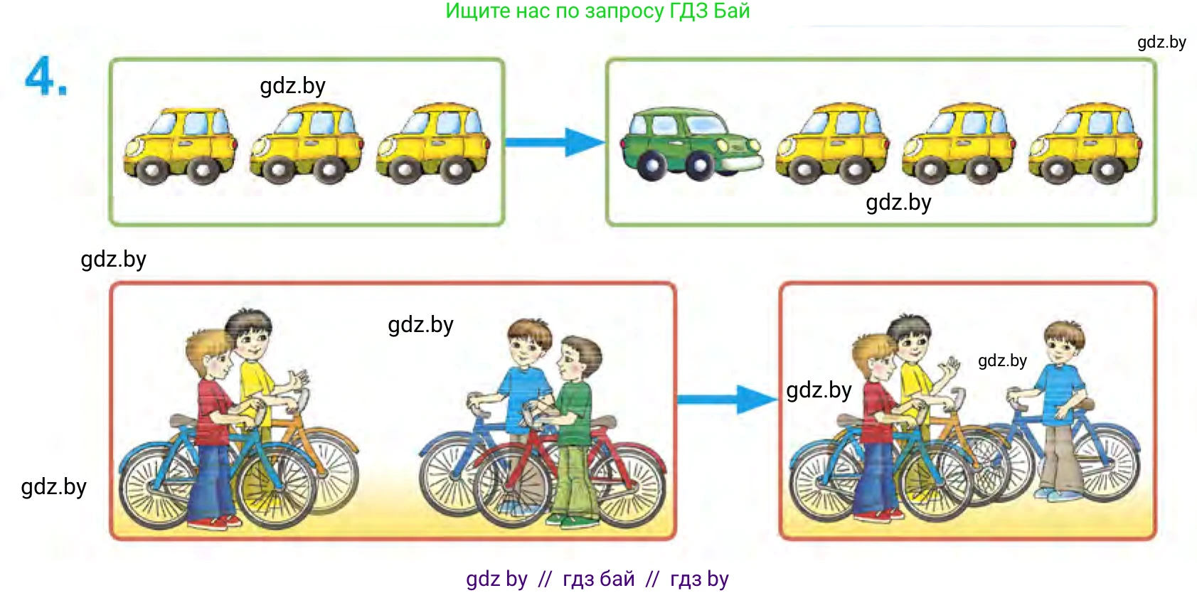 Математика, 1 класс Учебник, авторы: Муравьева Галина Леонидовна, Урбан Мария Анатольевна, издательство Академия образования, Минск, 2024, Часть 1, страница 21, номер 4, Условие